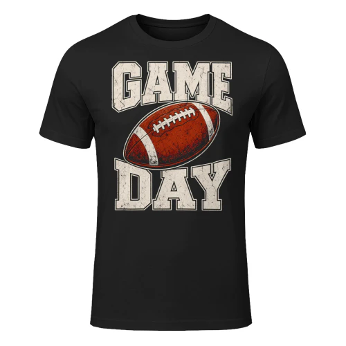 Vintage Distressed Game Day American Football T Shirt FOB0099