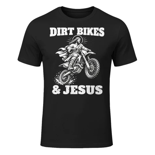 Dirt Bikes And Jesus Cross Motorcross T Shirt MTC0013