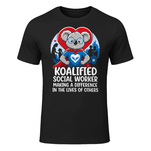 Koalified Superhero Cute Koala Social Worker T Shirt SSW0017
