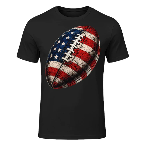US Flag Vintage Patriotic American Football T Shirt FOB0098