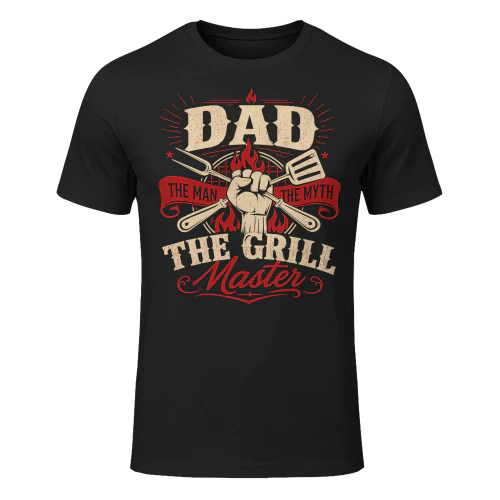 Dad The Man The Myth The Grill Master Vintage Barbecue BBQ T Shirt BBQ0016