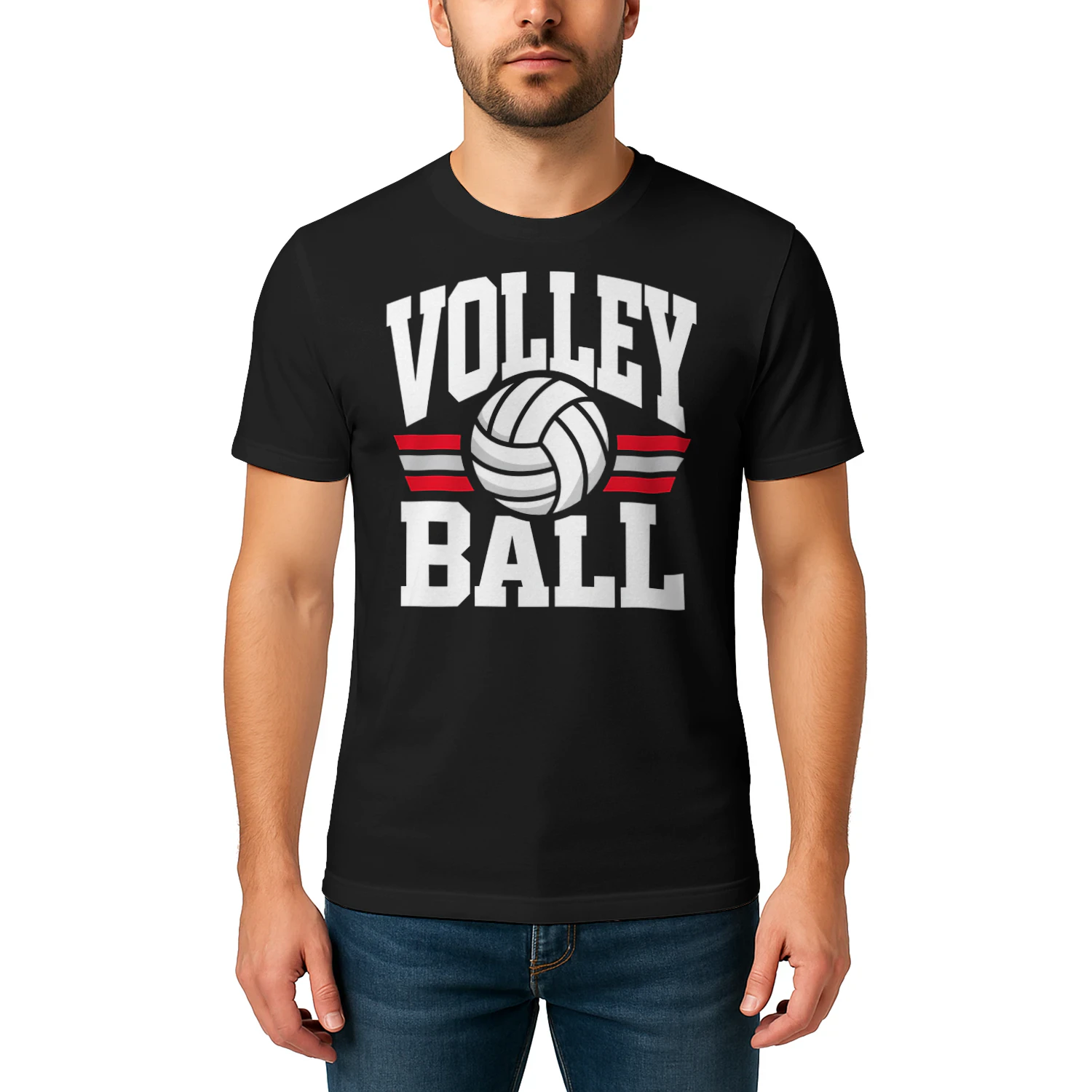 Volleyball Bold Block Letters Volleyball T Shirt VOL0081