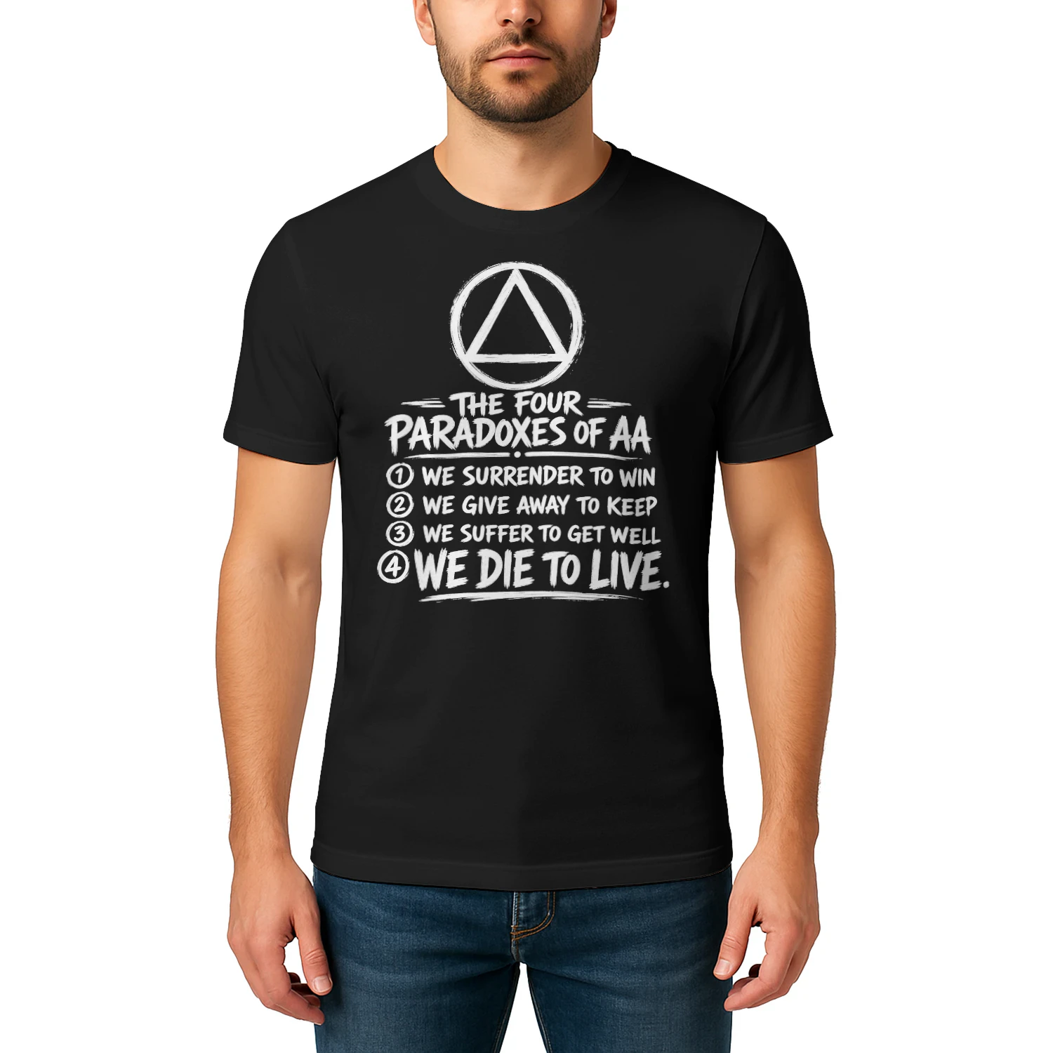 The 4 Paradoxes Of Aa Logo Sobriety T Shirt SOB0023