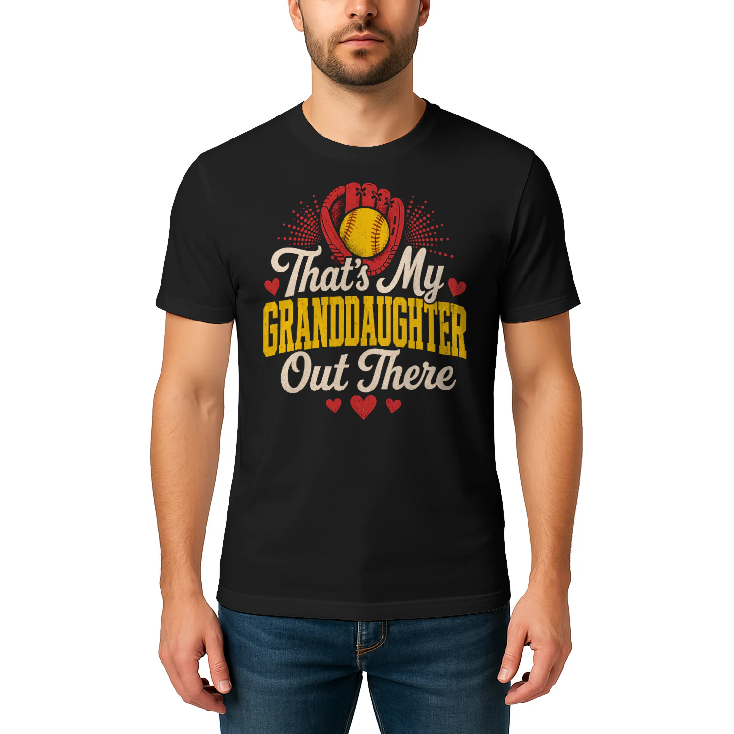 Thats My Granddaughter Out Glove Ball Softball T Shirt GRP0104
