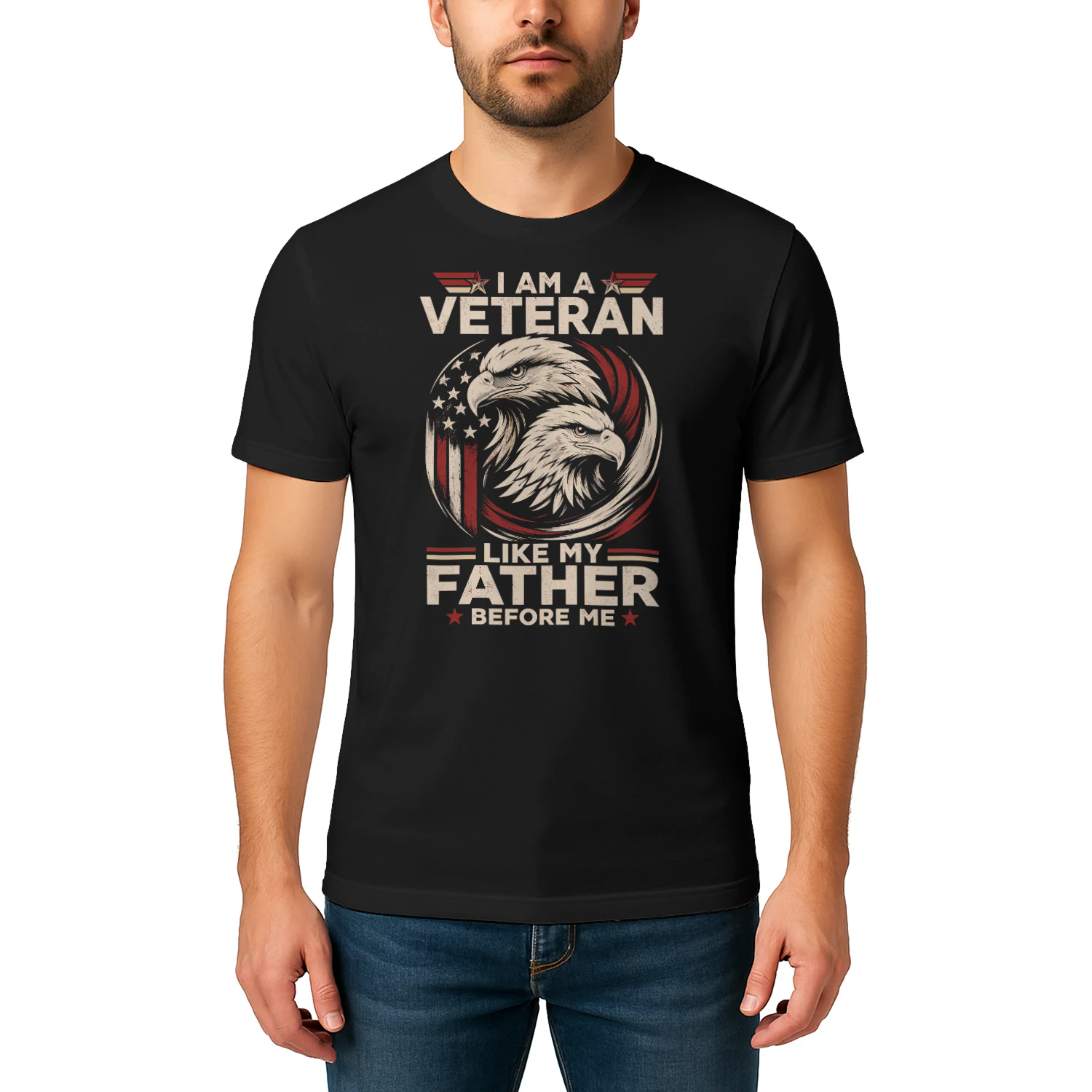 I Am A Veteran Like My Father Military Legacy Proud Son Daughter Veteran T Shirt VET0024