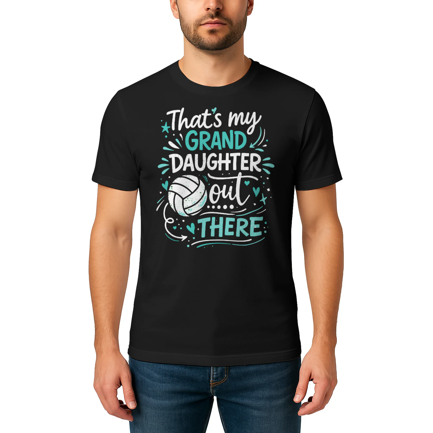 Thats My Granddaughter Out There Volleyball For Grandma Volleyball T Shirt VOL0064