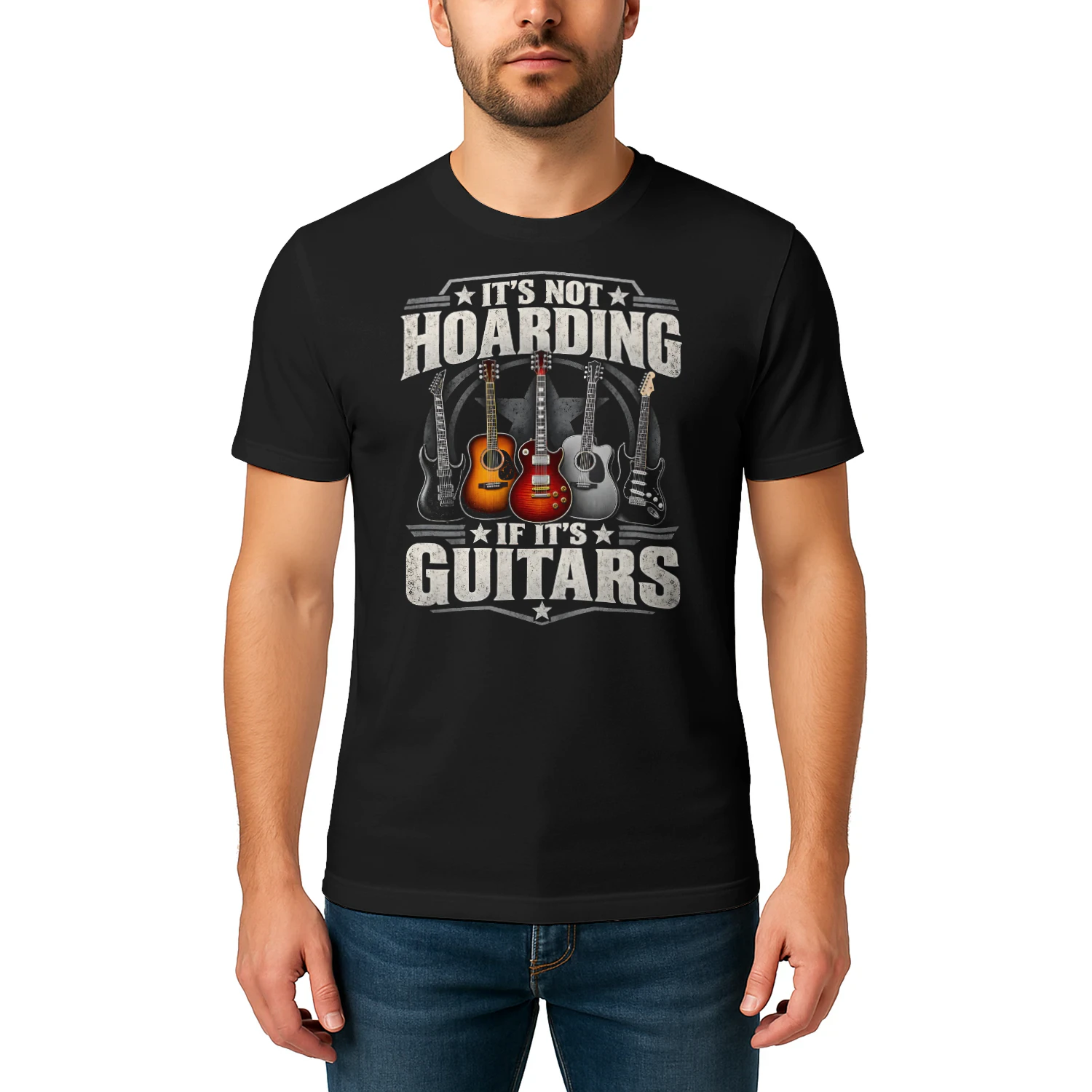 Not Hoarding If Its Guitars Guitar T Shirt GTR0043
