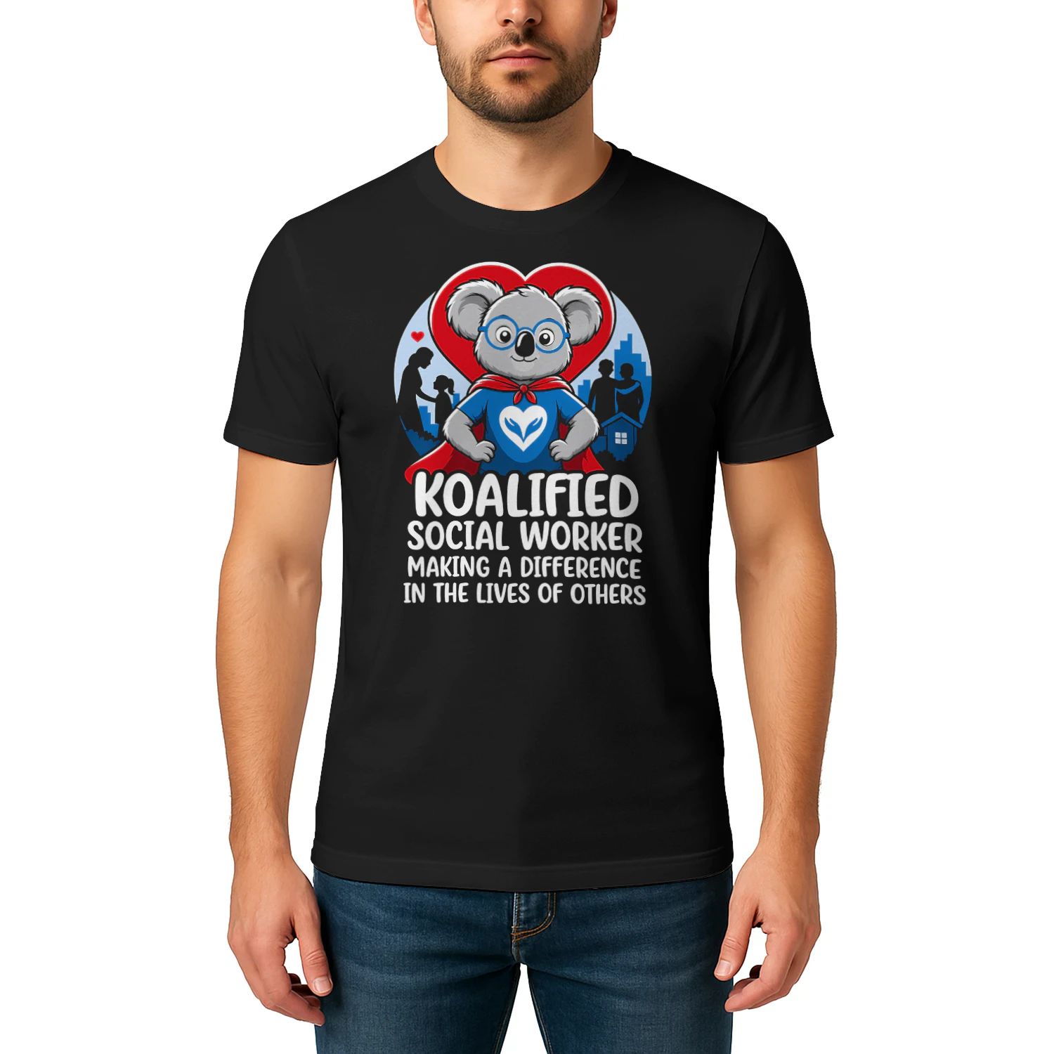 Koalified Superhero Cute Koala Social Worker T Shirt SSW0017