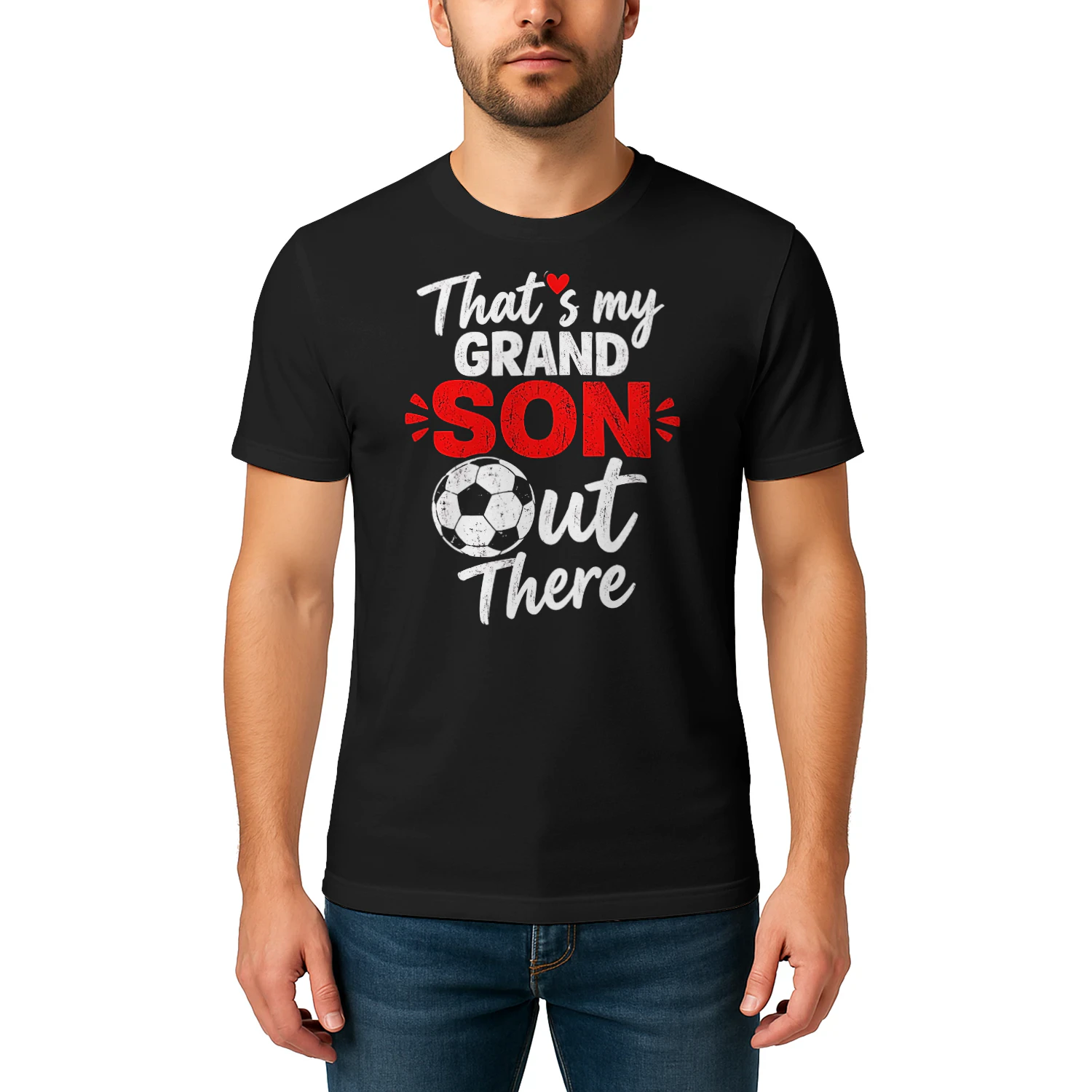 Thats My Grandson Out There Red Soccer T Shirt GRP0120