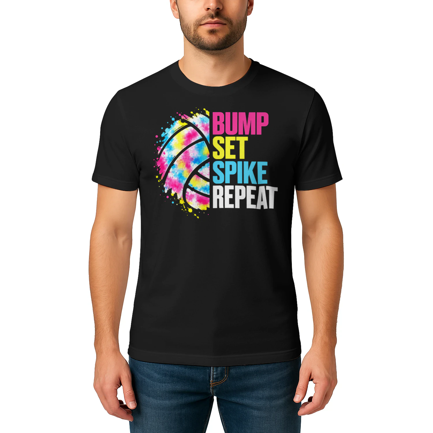 Bump Set Spike Repeat Volleyball T Shirt VOL0002