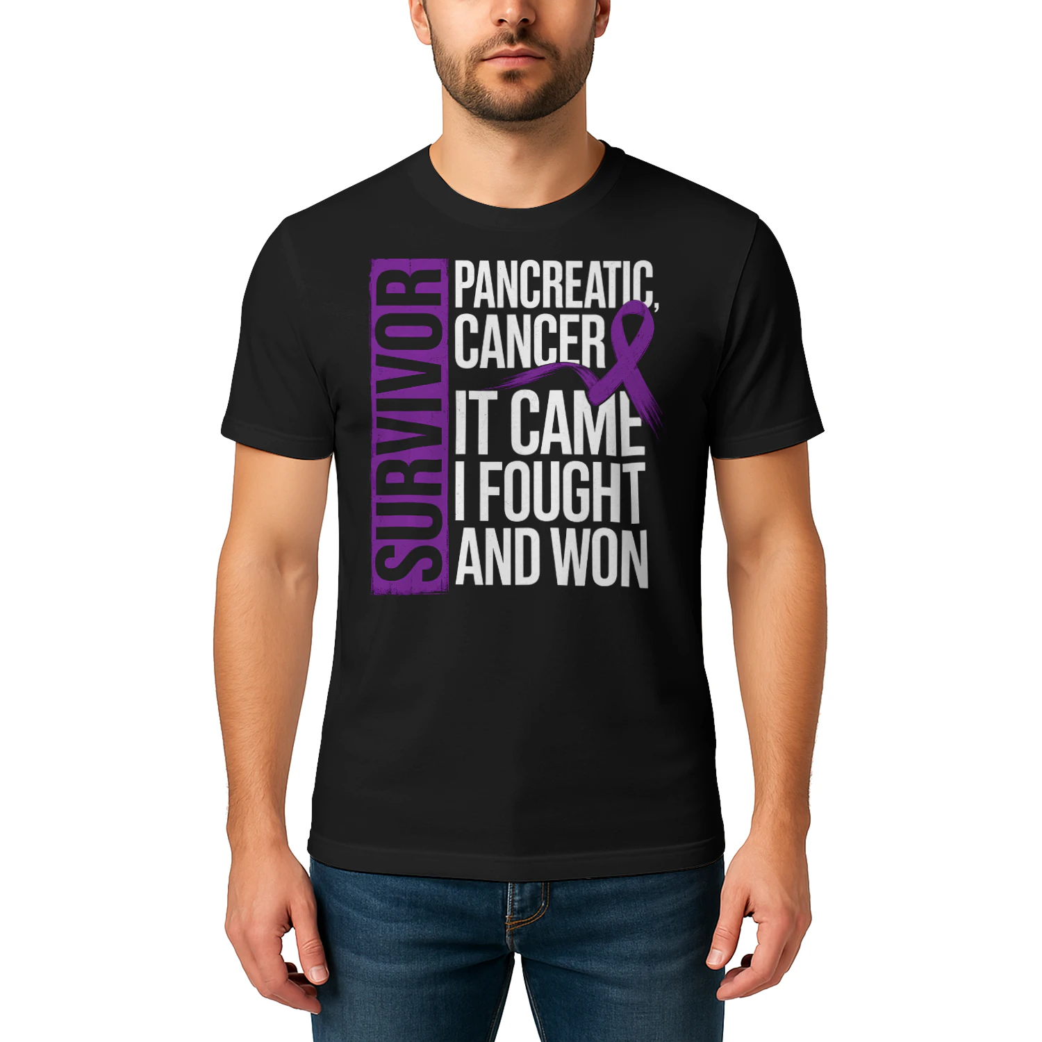 Survivor Came Fought Won Pancreatic Cancer T Shirt PCC0080