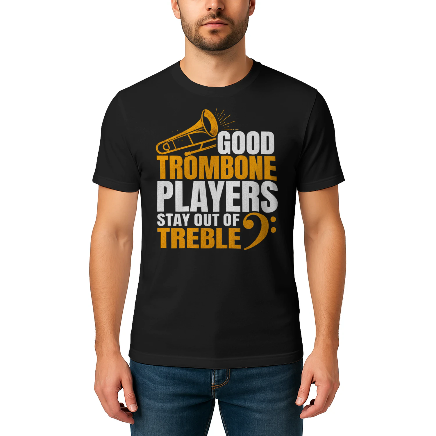 Trombone Players Stay Out Treble Marching Band T Shirt MCB0087