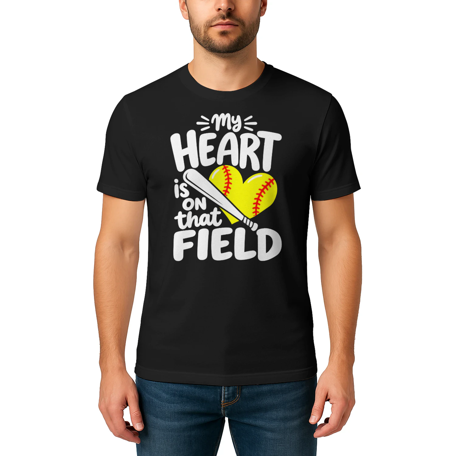My Heart Is That Field Softball T Shirt GRP0073