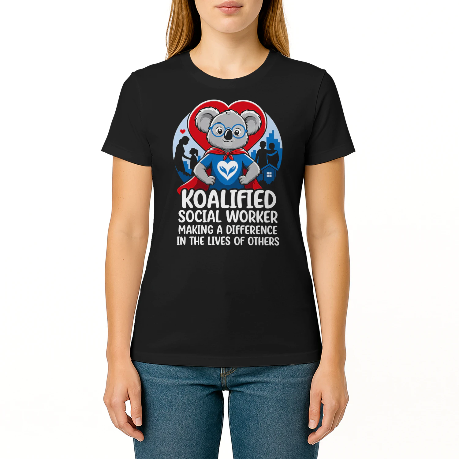 Koalified Superhero Cute Koala Social Worker T Shirt SSW0017
