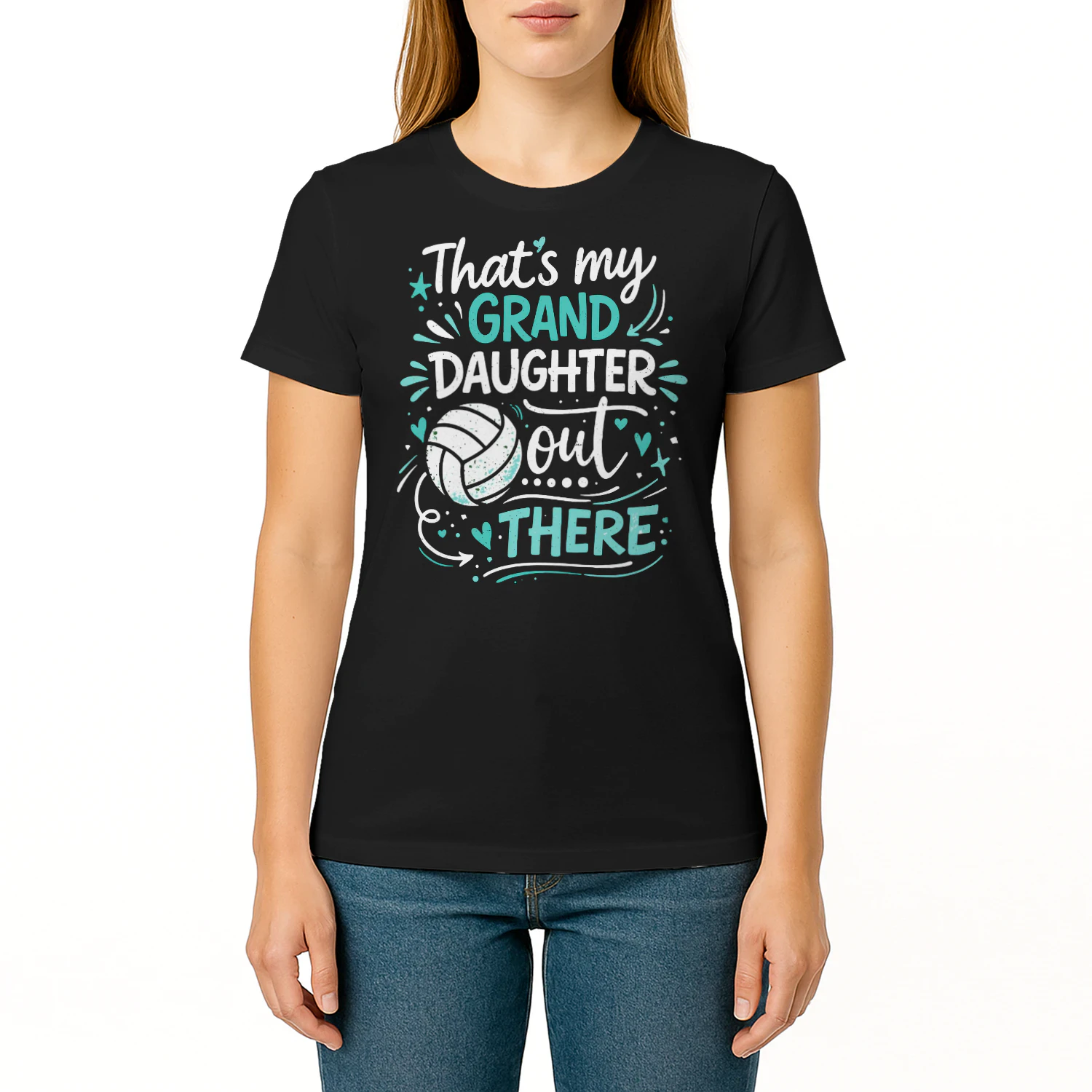 Thats My Granddaughter Out There Volleyball For Grandma Volleyball T Shirt VOL0064