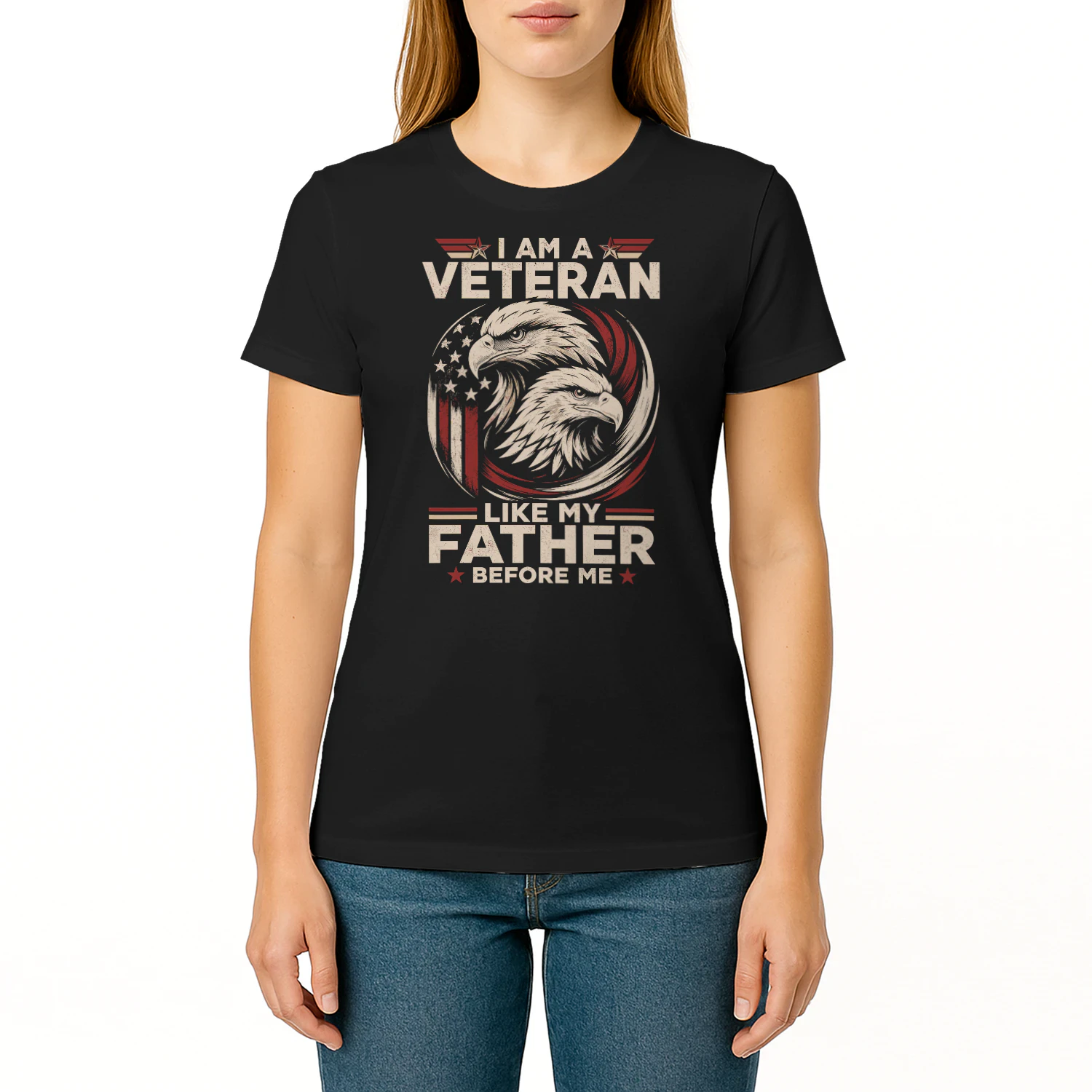 I Am A Veteran Like My Father Military Legacy Proud Son Daughter Veteran T Shirt VET0024