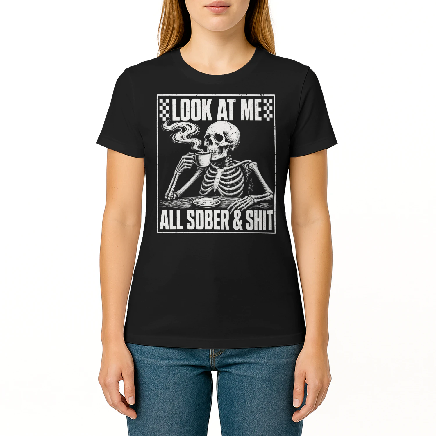 Look At Me All Sober And Shit Funny Sobriety Quote Sobriety T Shirt SOB0010