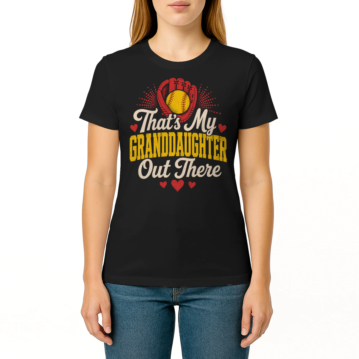 Thats My Granddaughter Out Glove Ball Softball T Shirt GRP0104
