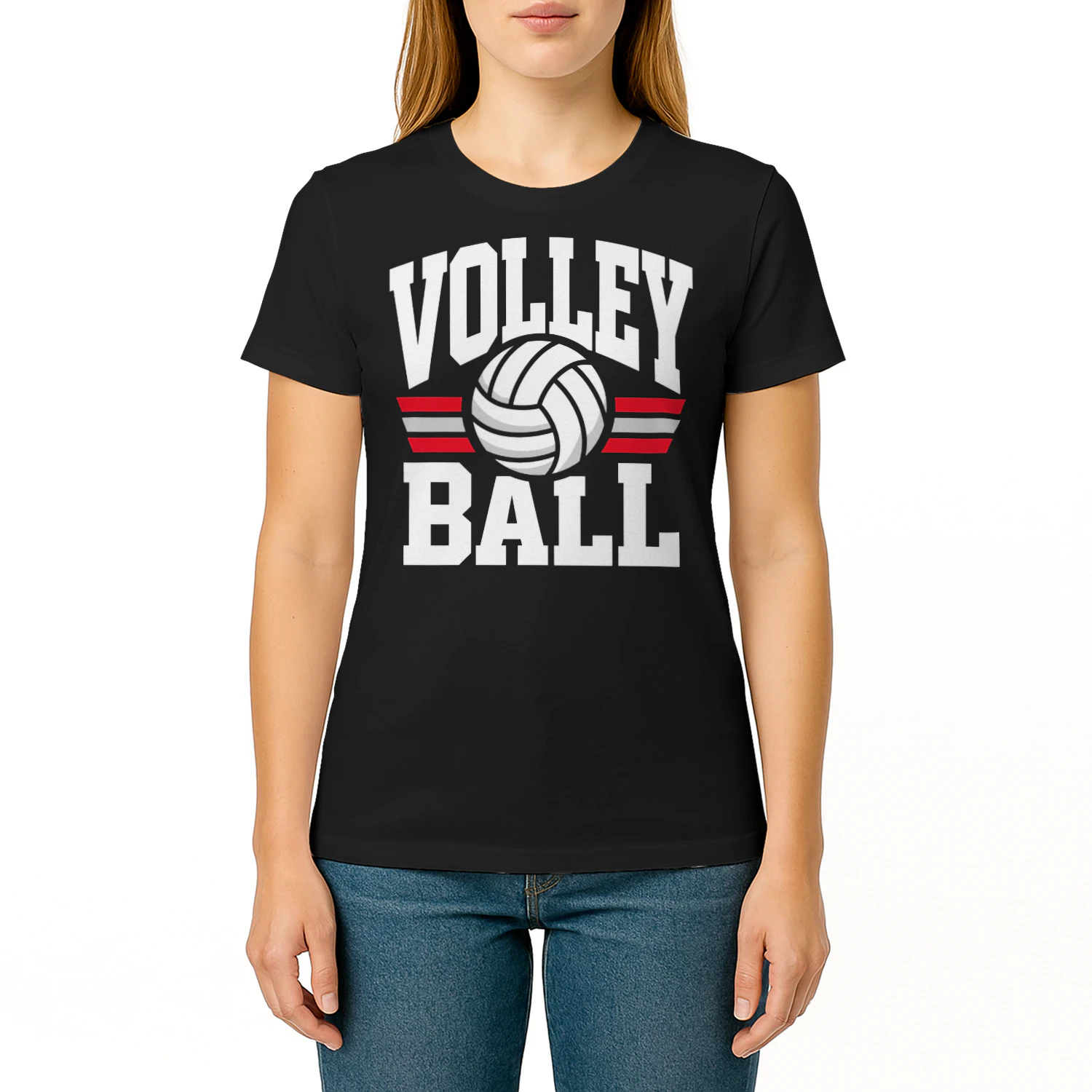Volleyball Bold Block Letters Volleyball T Shirt VOL0081