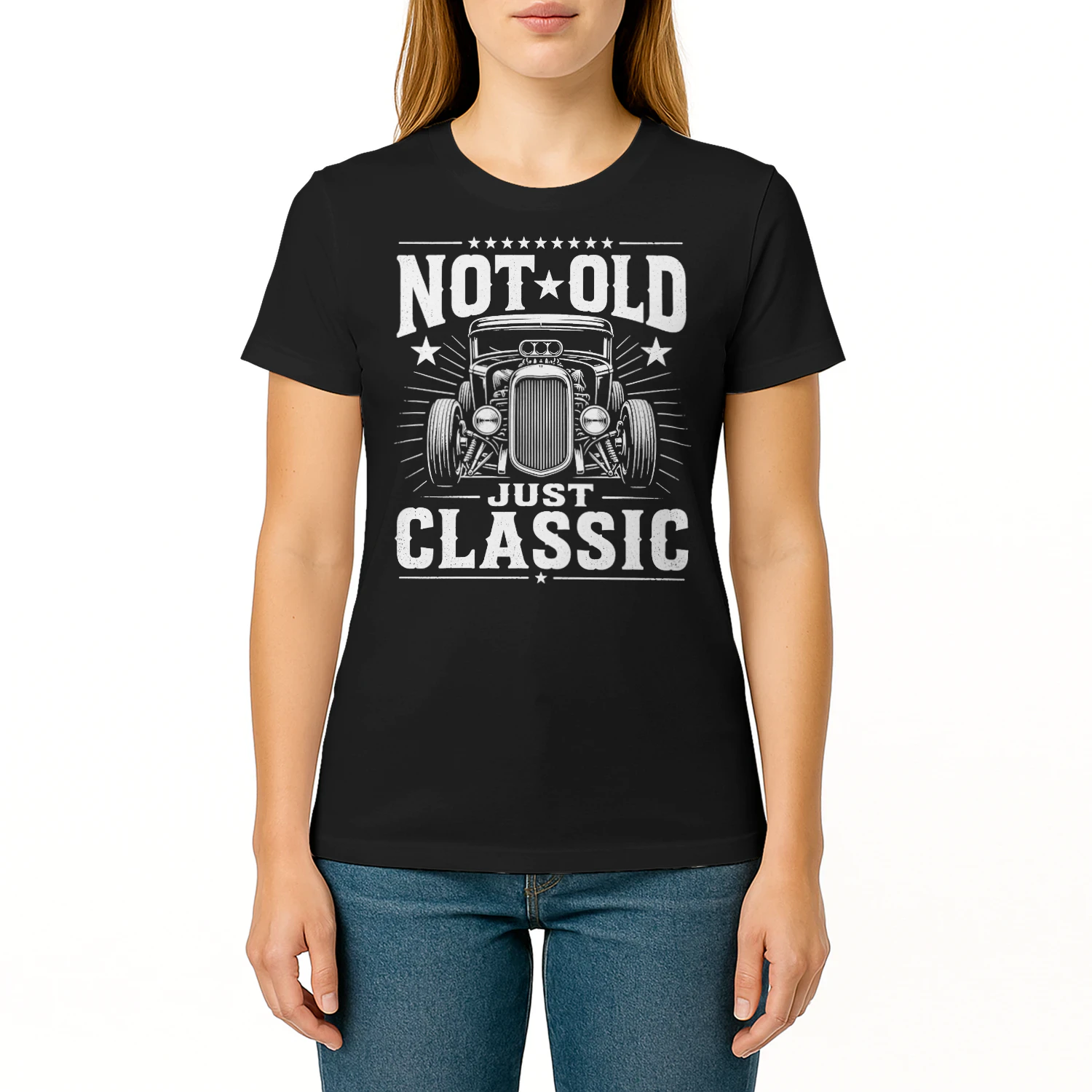 Not Old Just Classic Classic Vintage Street Rod Coupe Car Hotrod T Shirt HRD0020