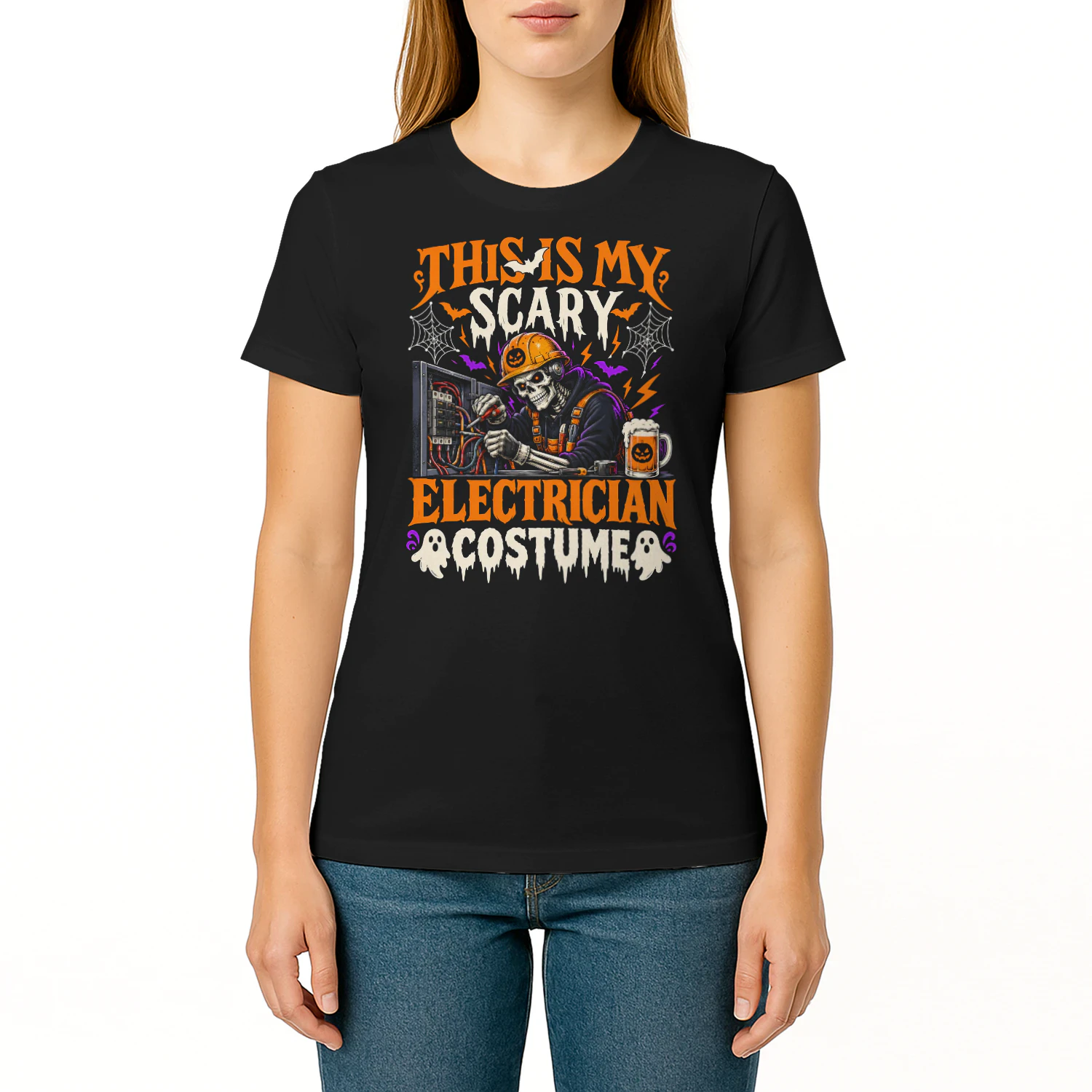 This Is My Scary Electrician Costume Halloween T Shirt HAL0042