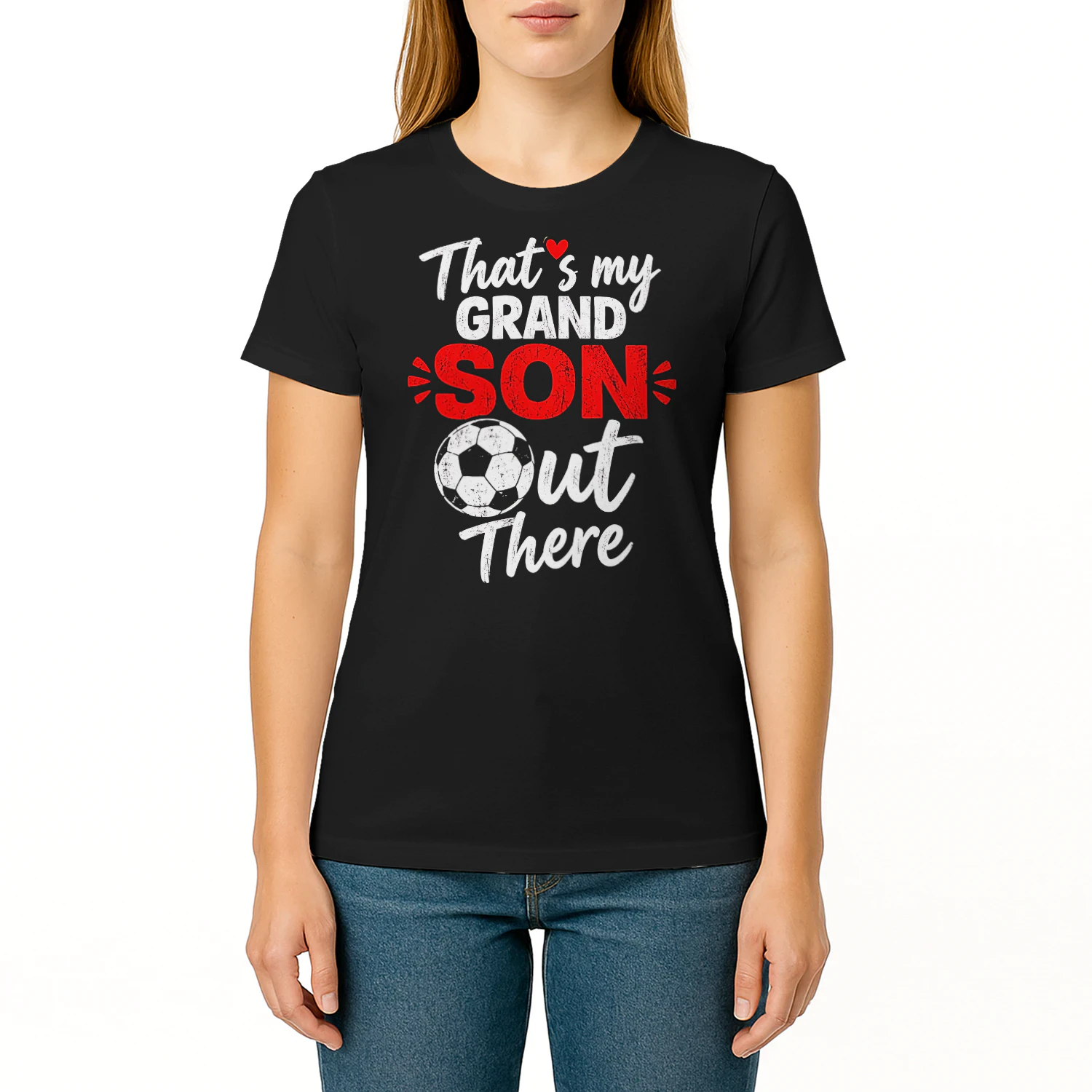 Thats My Grandson Out There Red Soccer T Shirt GRP0120