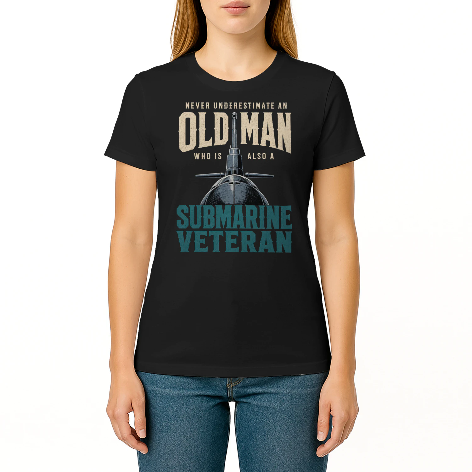 Old Man Submarine Veteran T Shirt VET0050