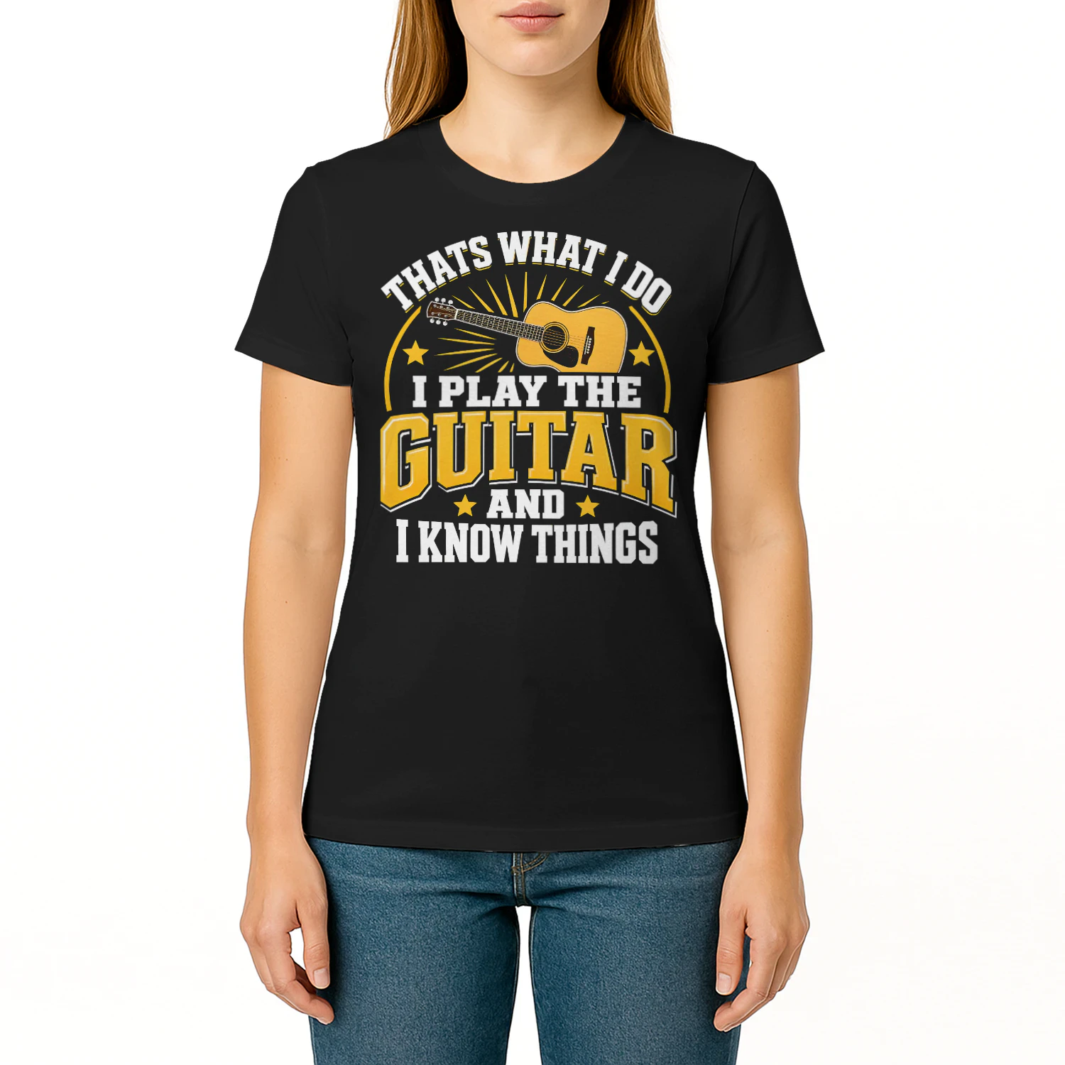 Play Guitar And Know Things V2 Guitar T Shirt GTR0053
