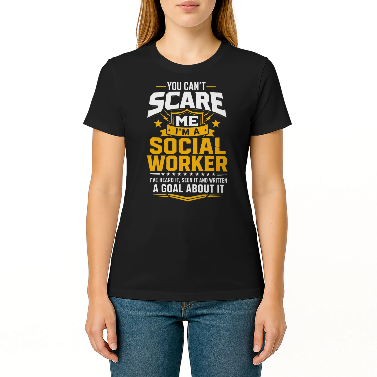 You Cant Scare Me Funny Social Worker T Shirt SSW0040