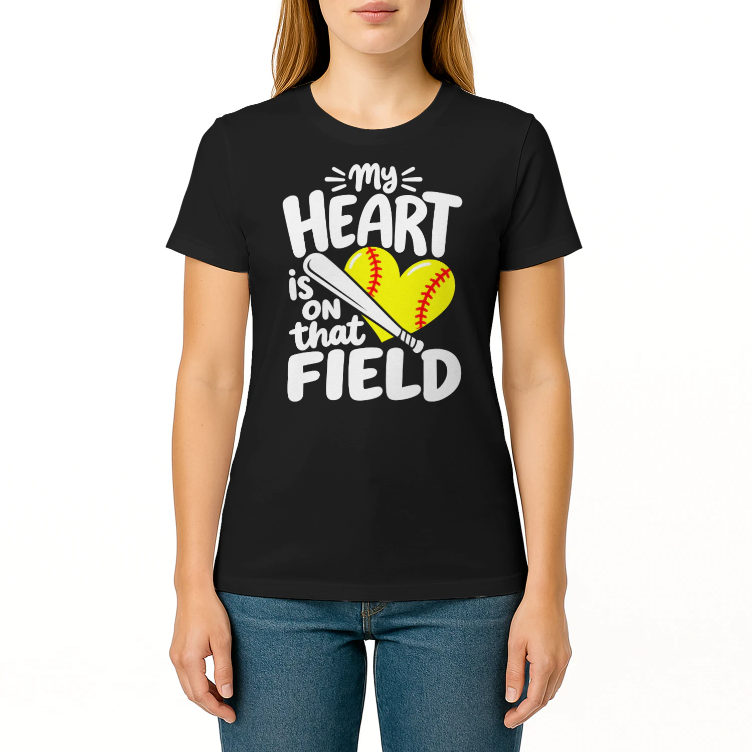 My Heart Is That Field Softball T Shirt GRP0073