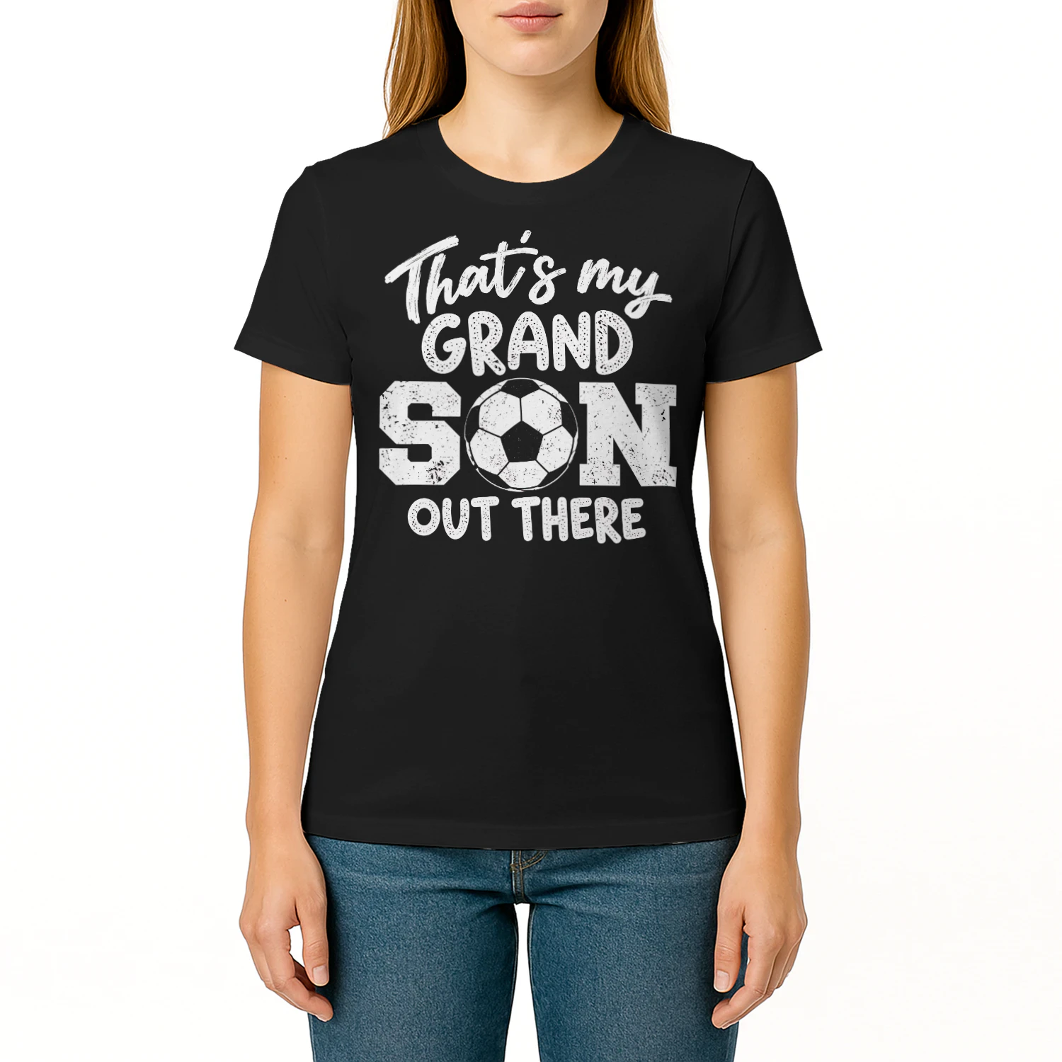 Thats My Grandson Out There Grunge Soccer T Shirt GRP0117