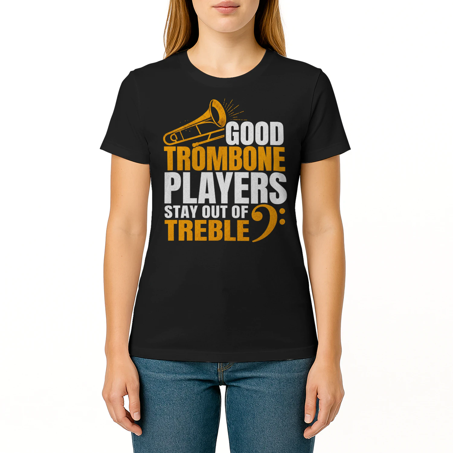 Trombone Players Stay Out Treble Marching Band T Shirt MCB0087