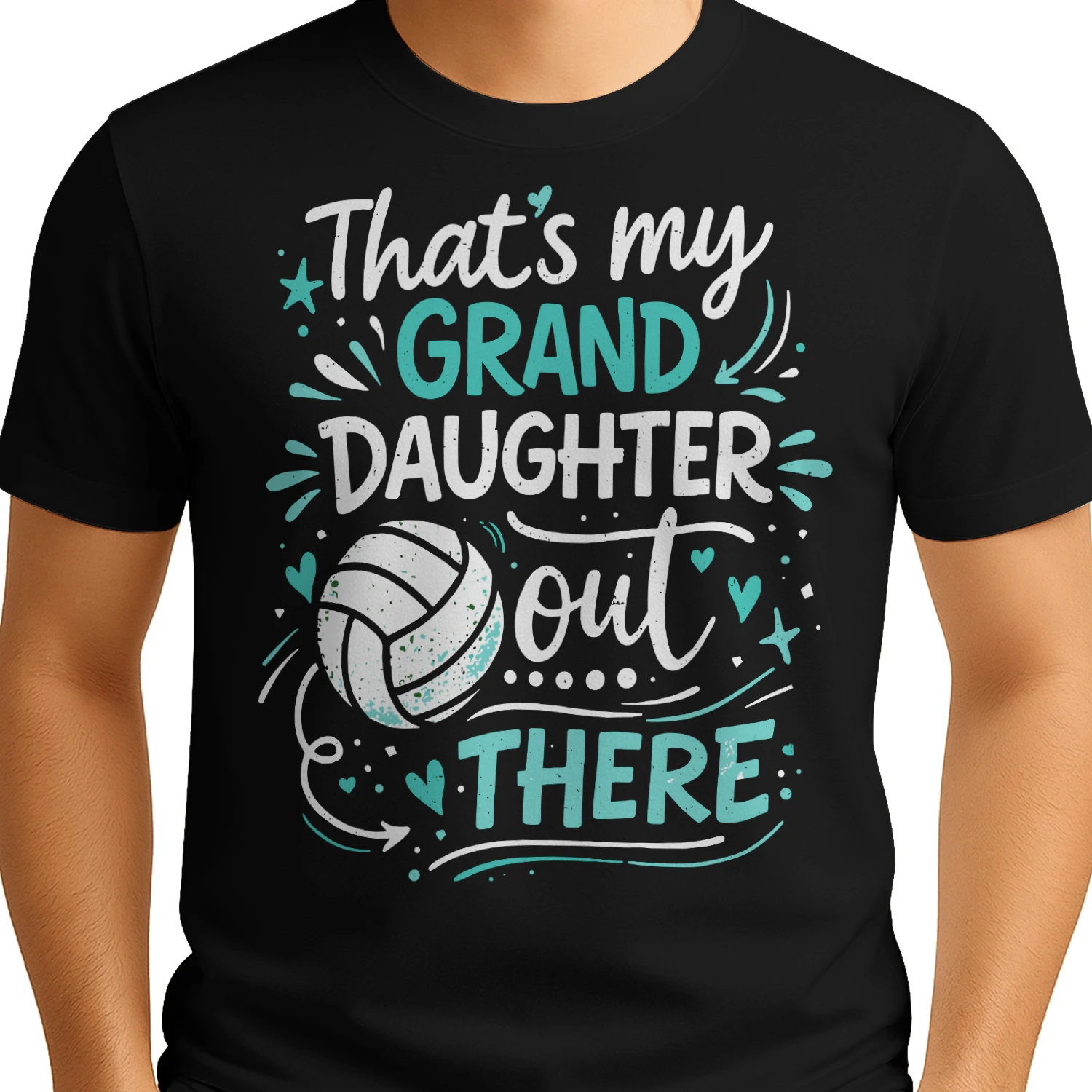 Thats My Granddaughter Out There Volleyball For Grandma Volleyball T Shirt VOL0064