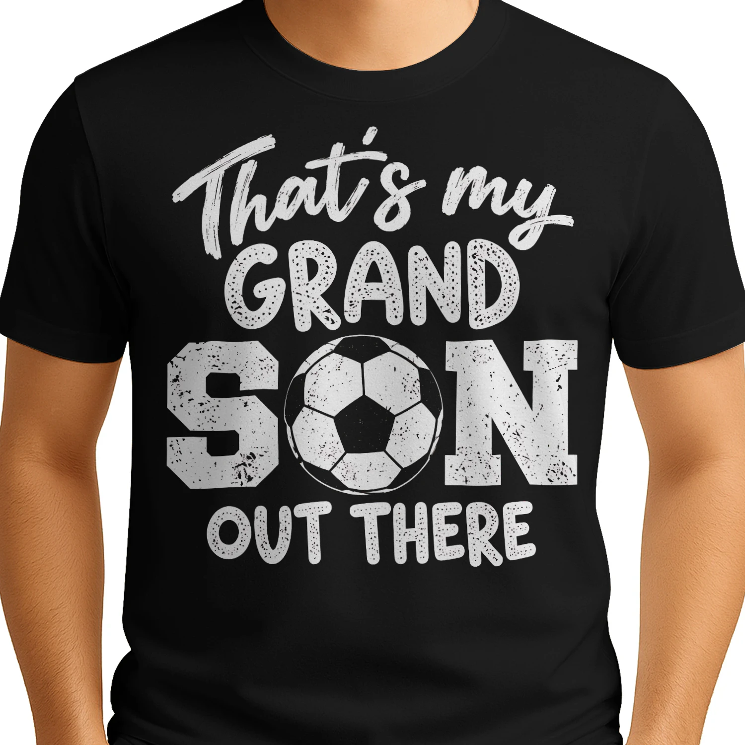 Thats My Grandson Out There Grunge Soccer T Shirt GRP0117