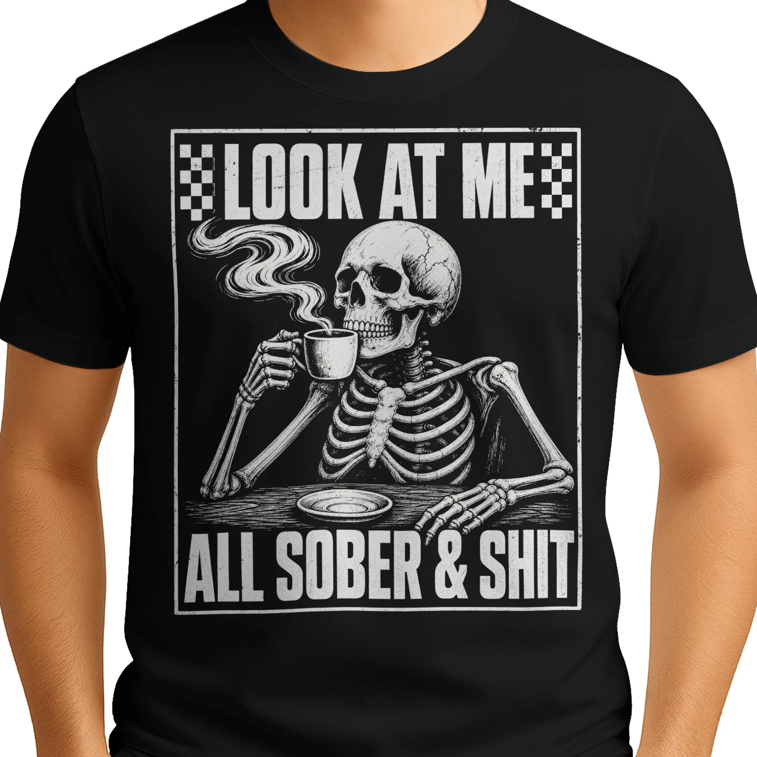 Look At Me All Sober And Shit Funny Sobriety Quote Sobriety T Shirt SOB0010