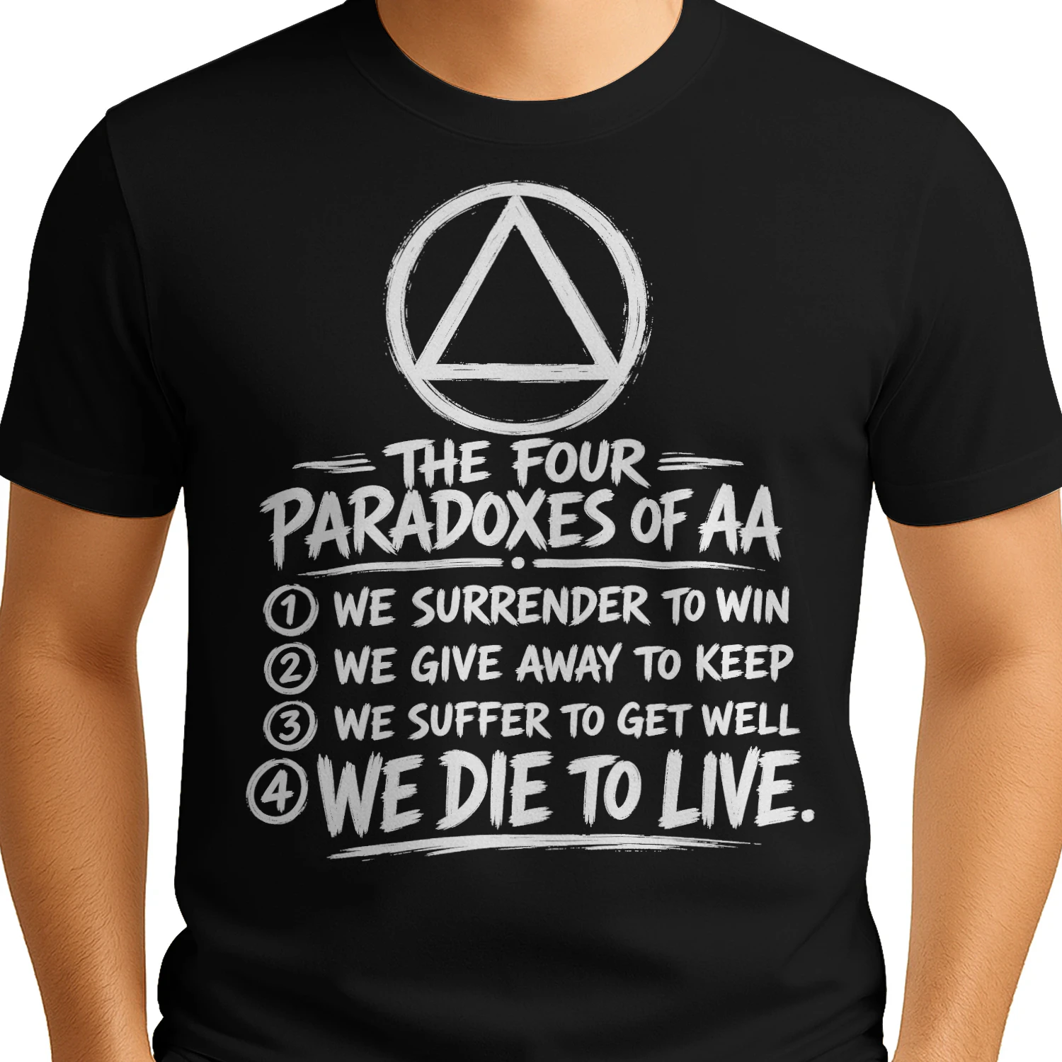 The 4 Paradoxes Of Aa Logo Sobriety T Shirt SOB0023