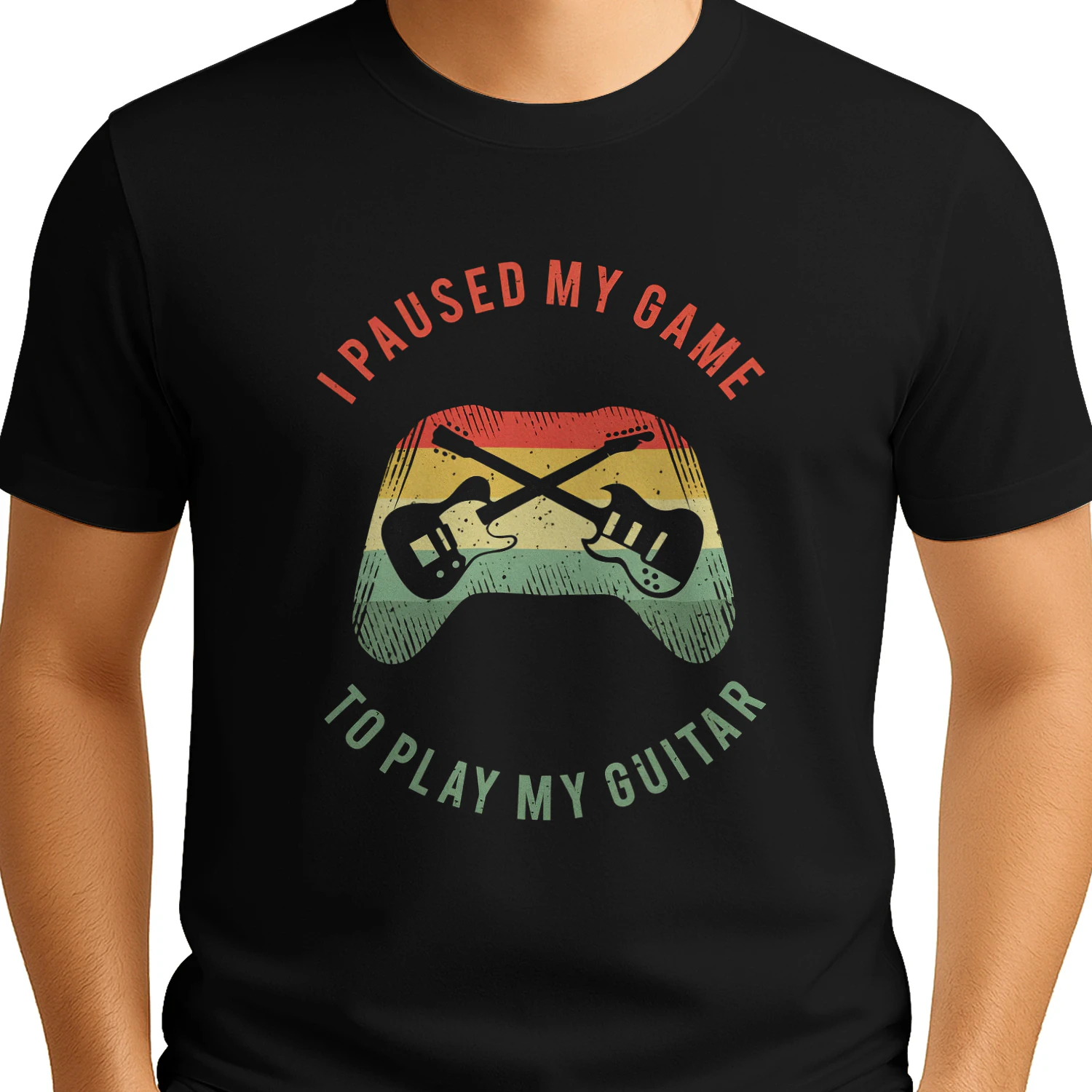 Paused My Game Controller Guitar Guitar T Shirt GTR0050