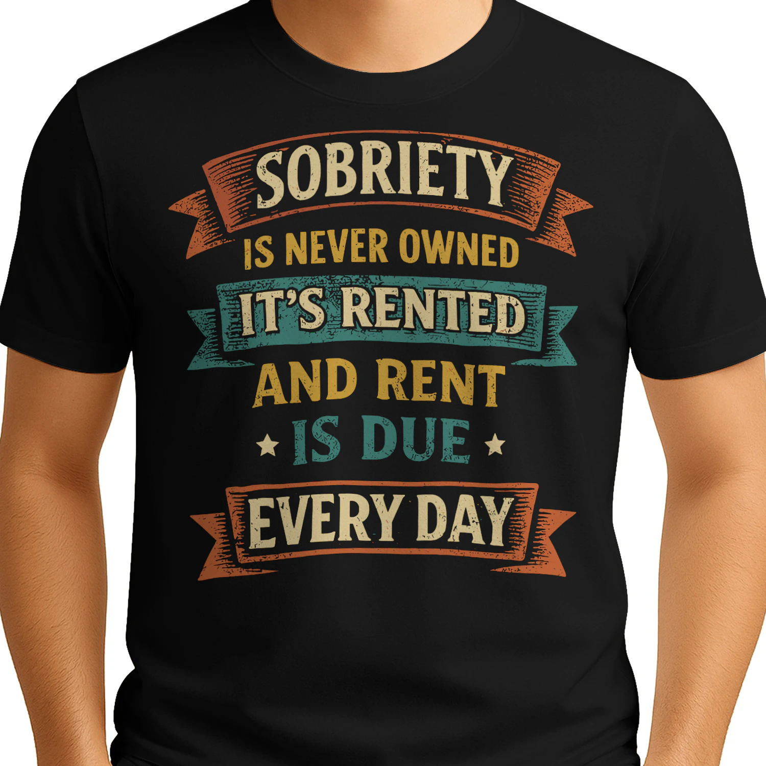 Sobriety Is Never Owned Sober Aa Na Funny Sobriety T Shirt SOB0021