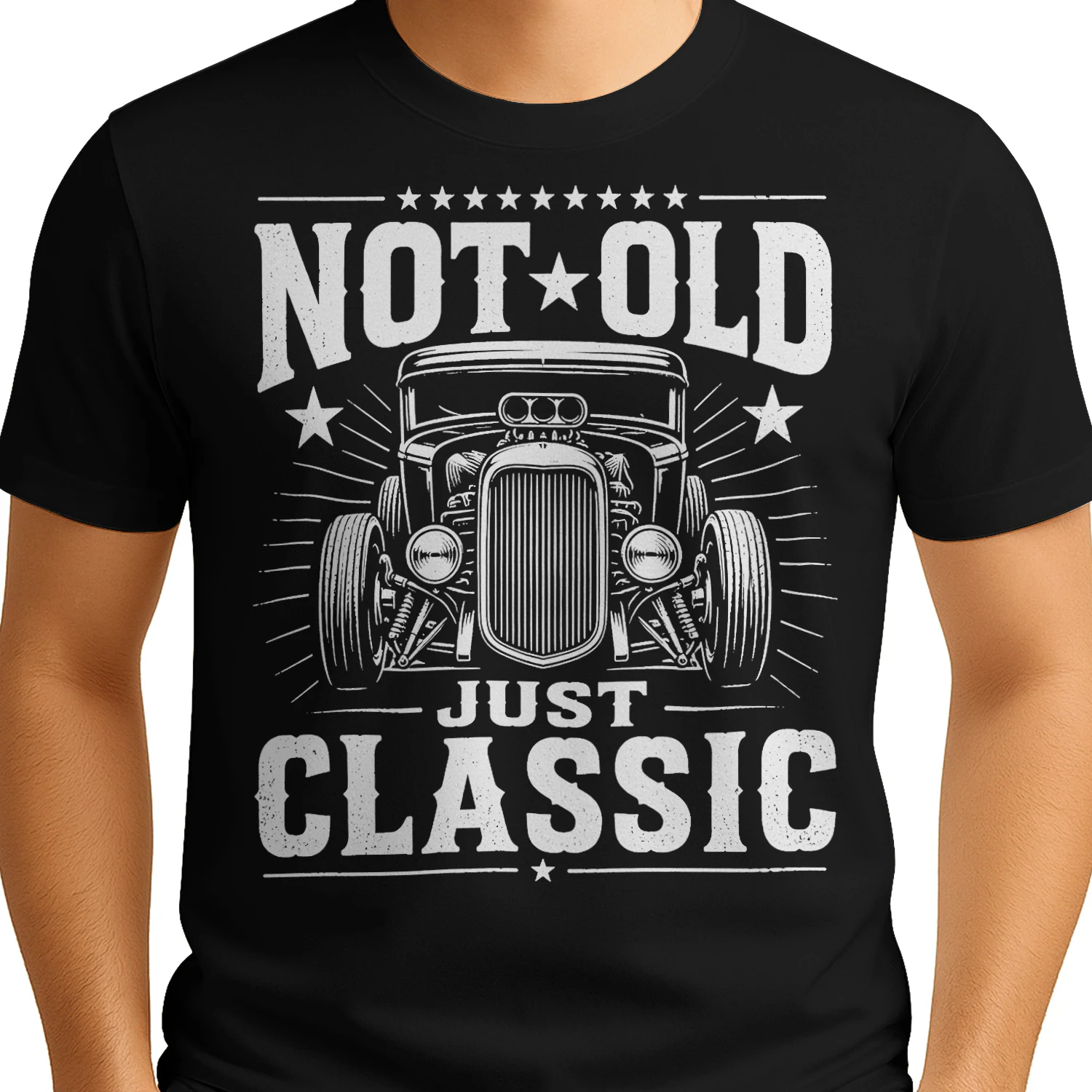 Not Old Just Classic Classic Vintage Street Rod Coupe Car Hotrod T Shirt HRD0020