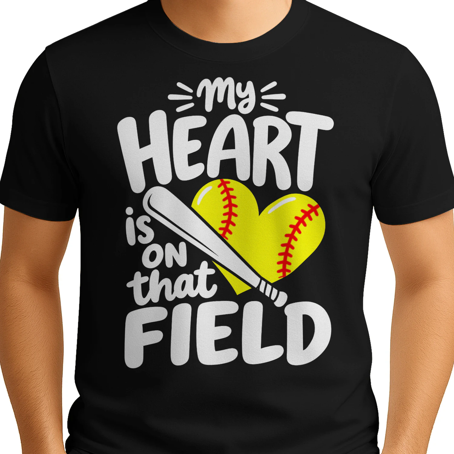 My Heart Is That Field Softball T Shirt GRP0073