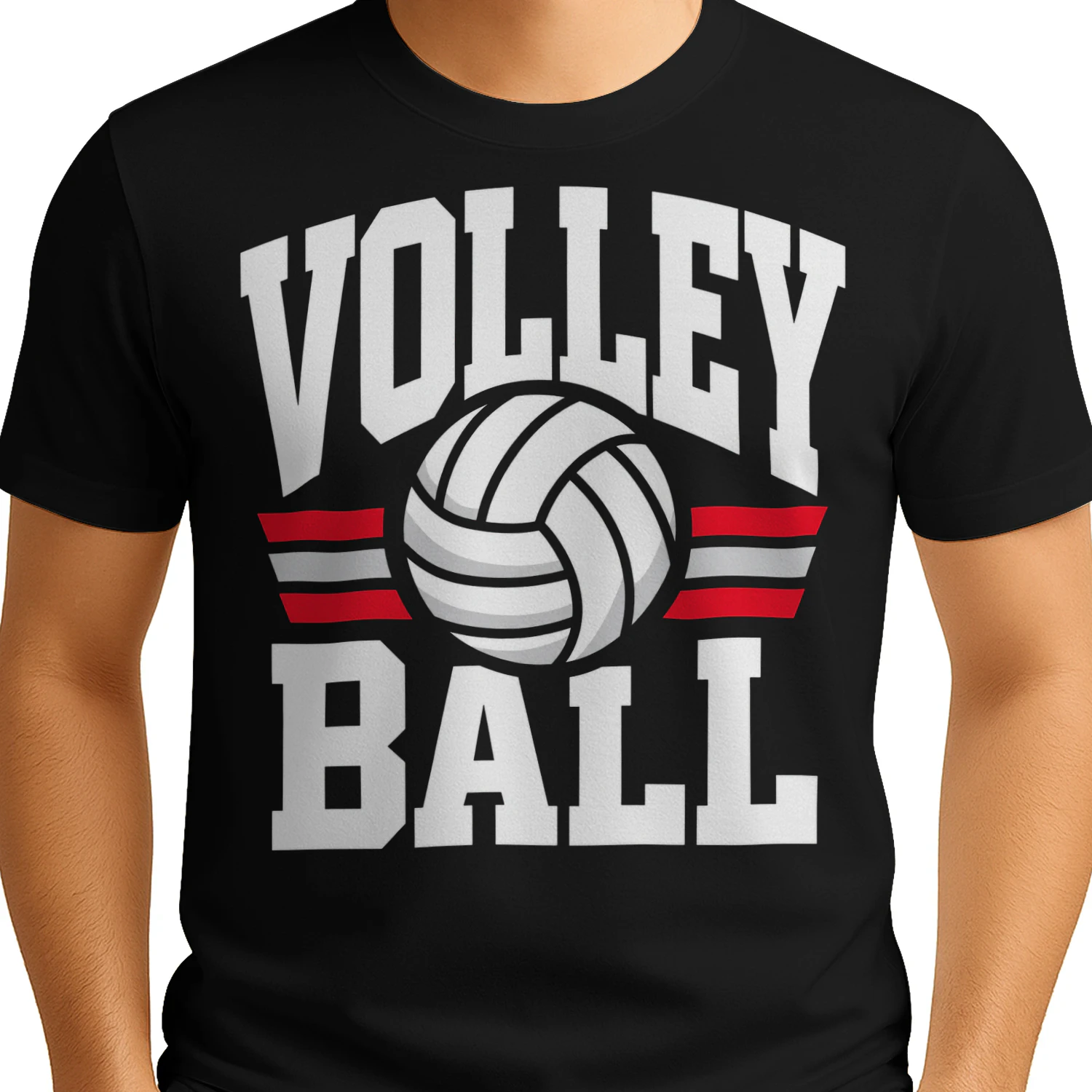 Volleyball Bold Block Letters Volleyball T Shirt VOL0081
