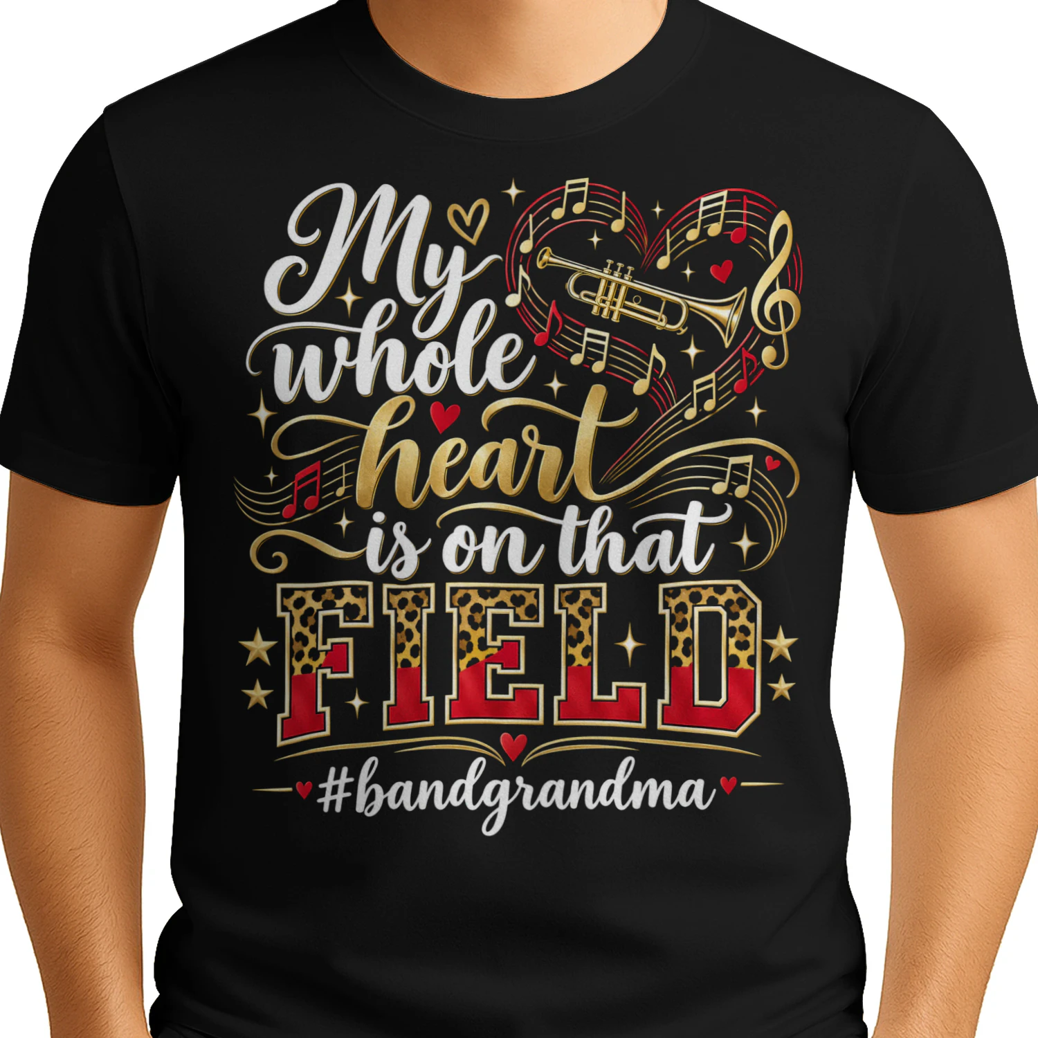 Whole Heart On That Field Matching Band T Shirt MCB0093