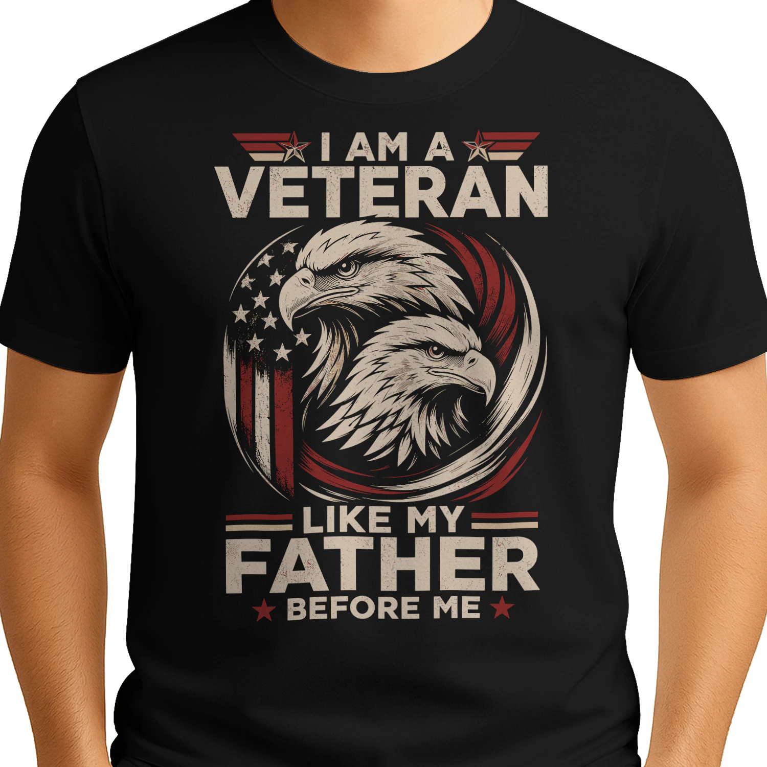 I Am A Veteran Like My Father Military Legacy Proud Son Daughter Veteran T Shirt VET0024