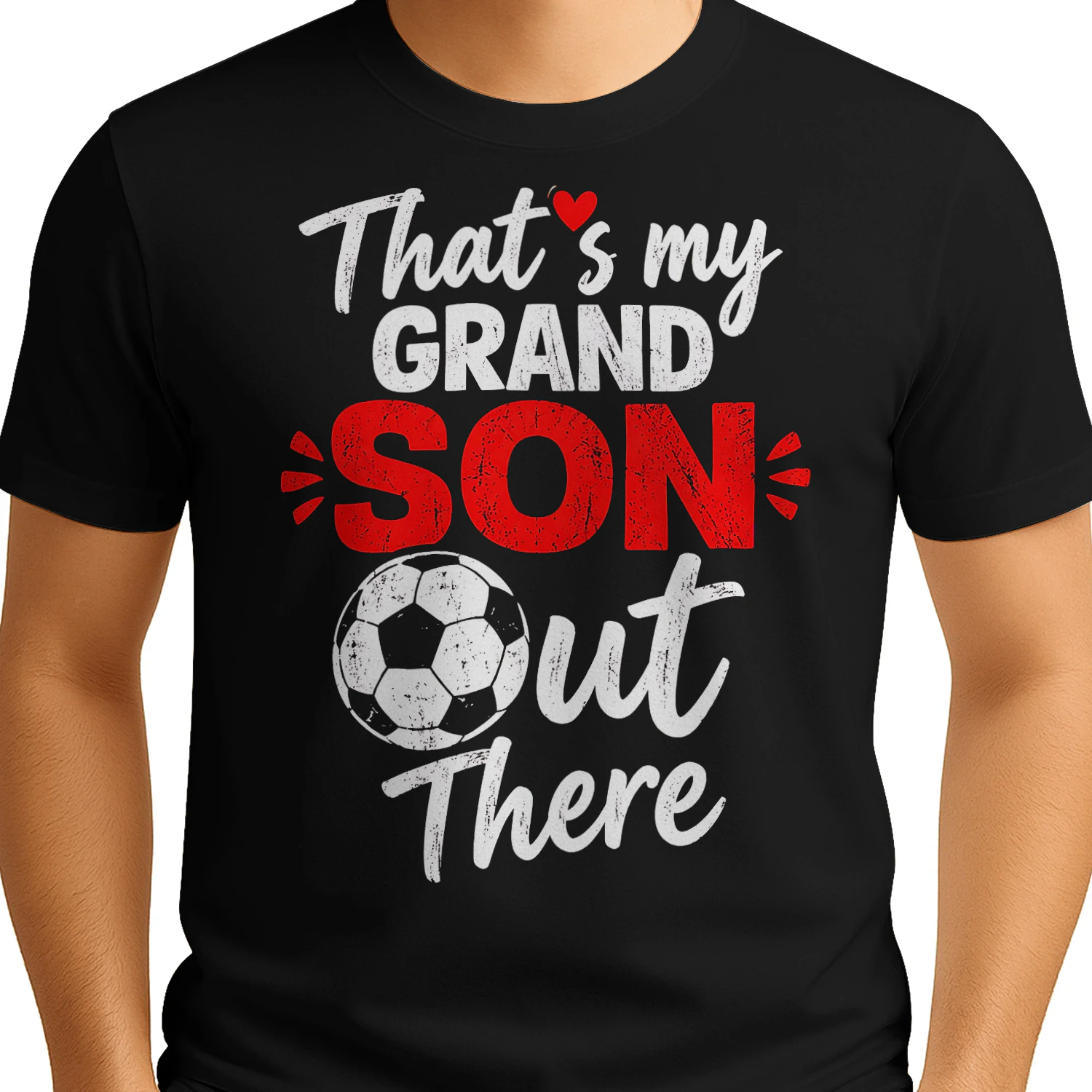 Thats My Grandson Out There Red Soccer T Shirt GRP0120