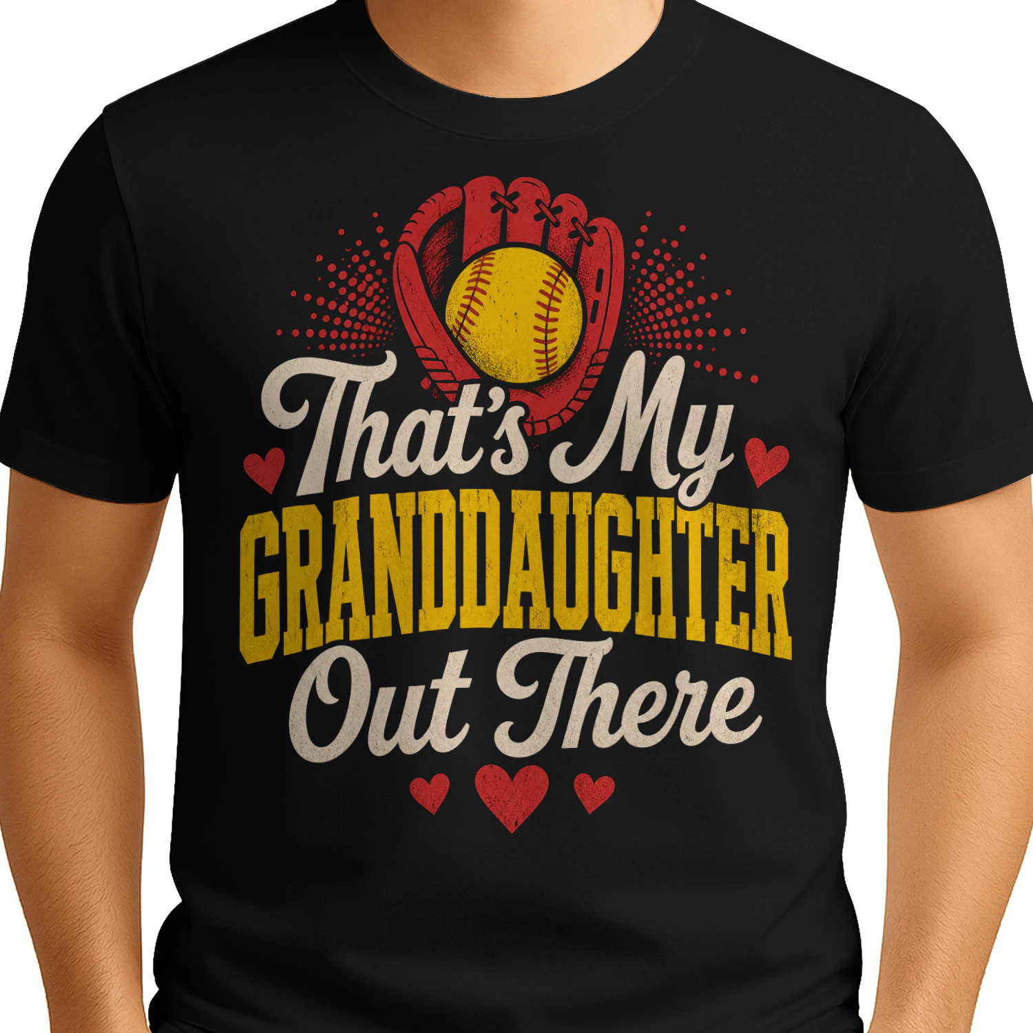 Thats My Granddaughter Out Glove Ball Softball T Shirt GRP0104