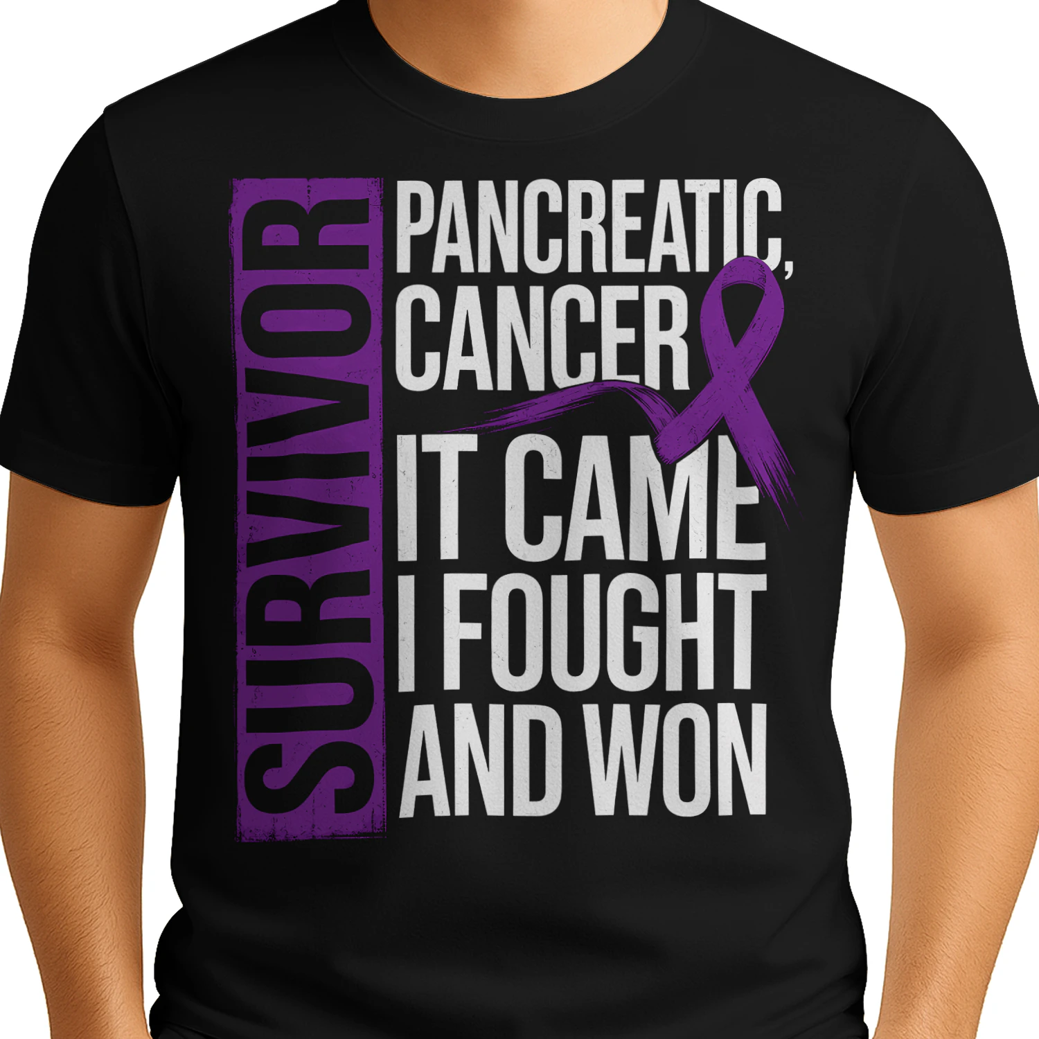 Survivor Came Fought Won Pancreatic Cancer T Shirt PCC0080