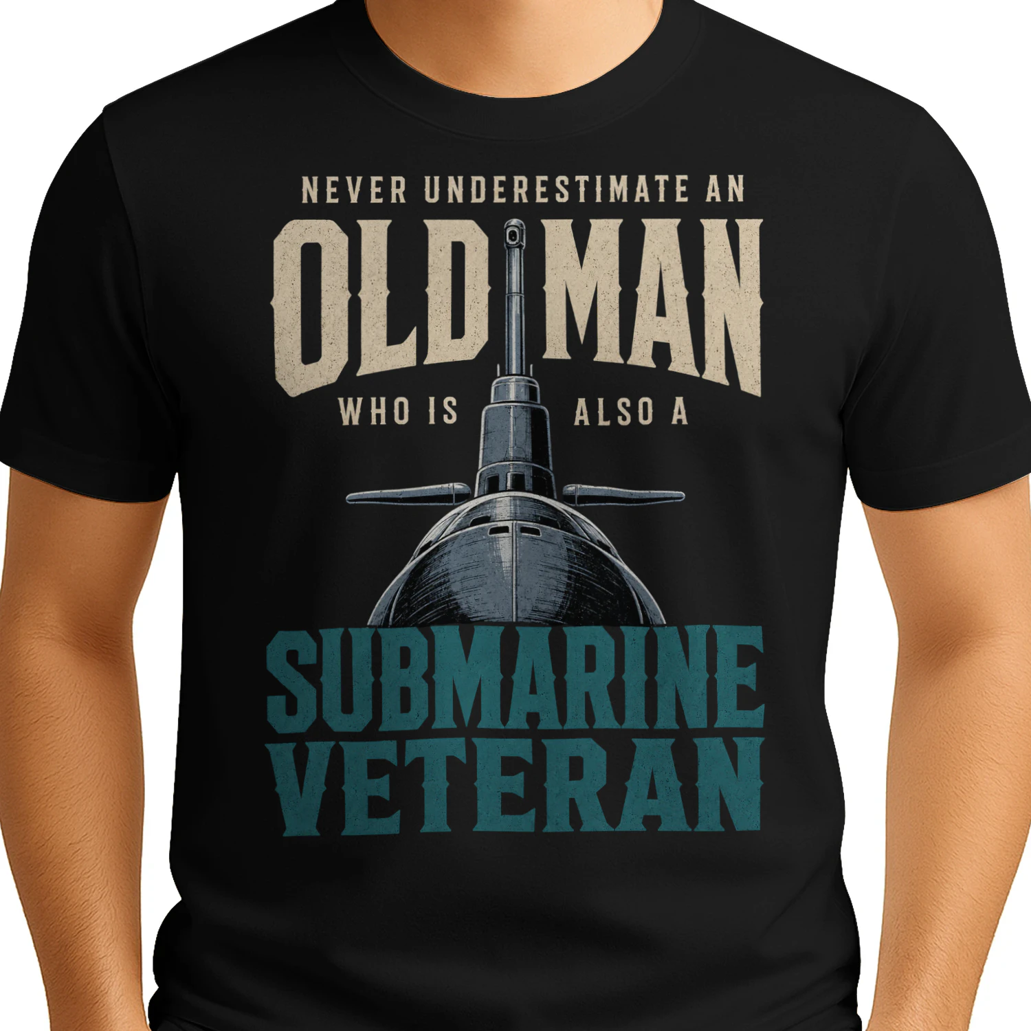 Old Man Submarine Veteran T Shirt VET0050