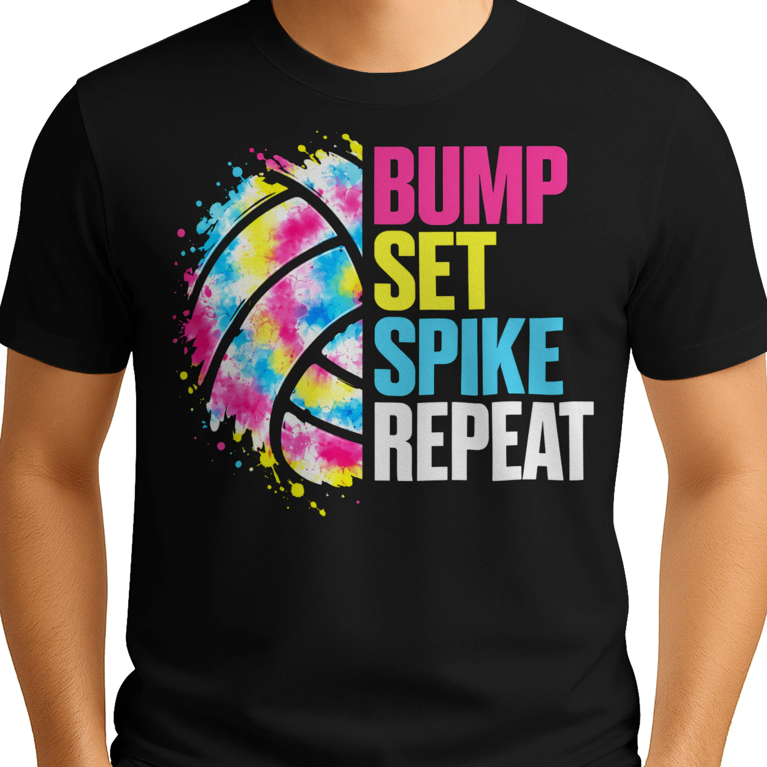 Bump Set Spike Repeat Volleyball T Shirt VOL0002