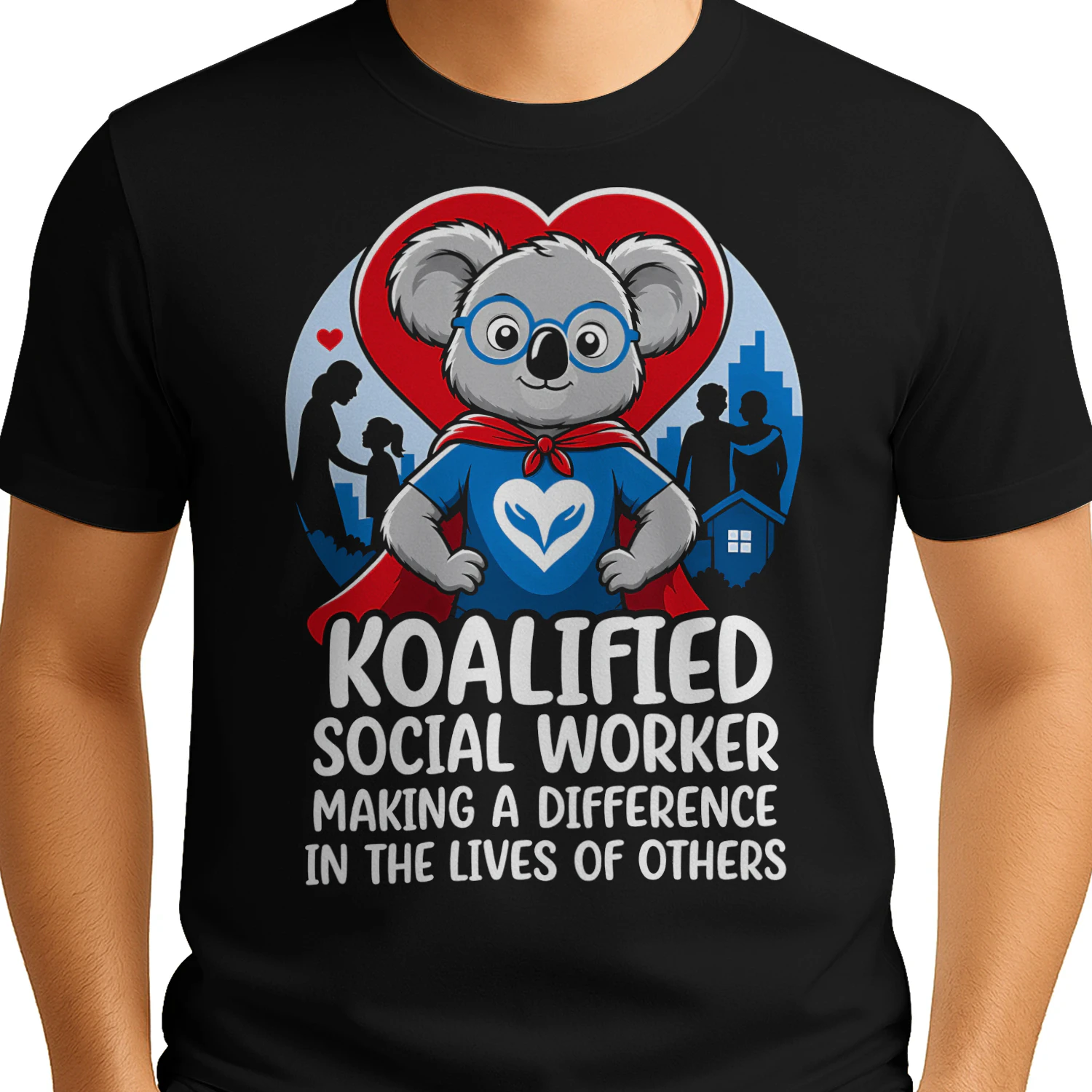 Koalified Superhero Cute Koala Social Worker T Shirt SSW0017