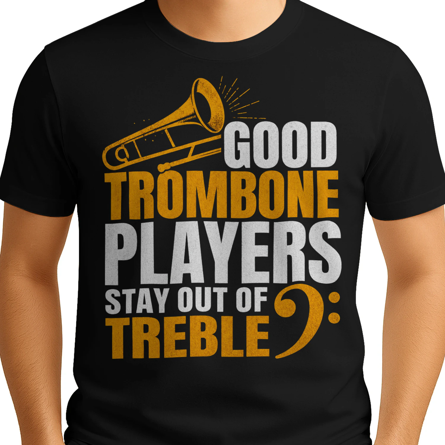 Trombone Players Stay Out Treble Marching Band T Shirt MCB0087